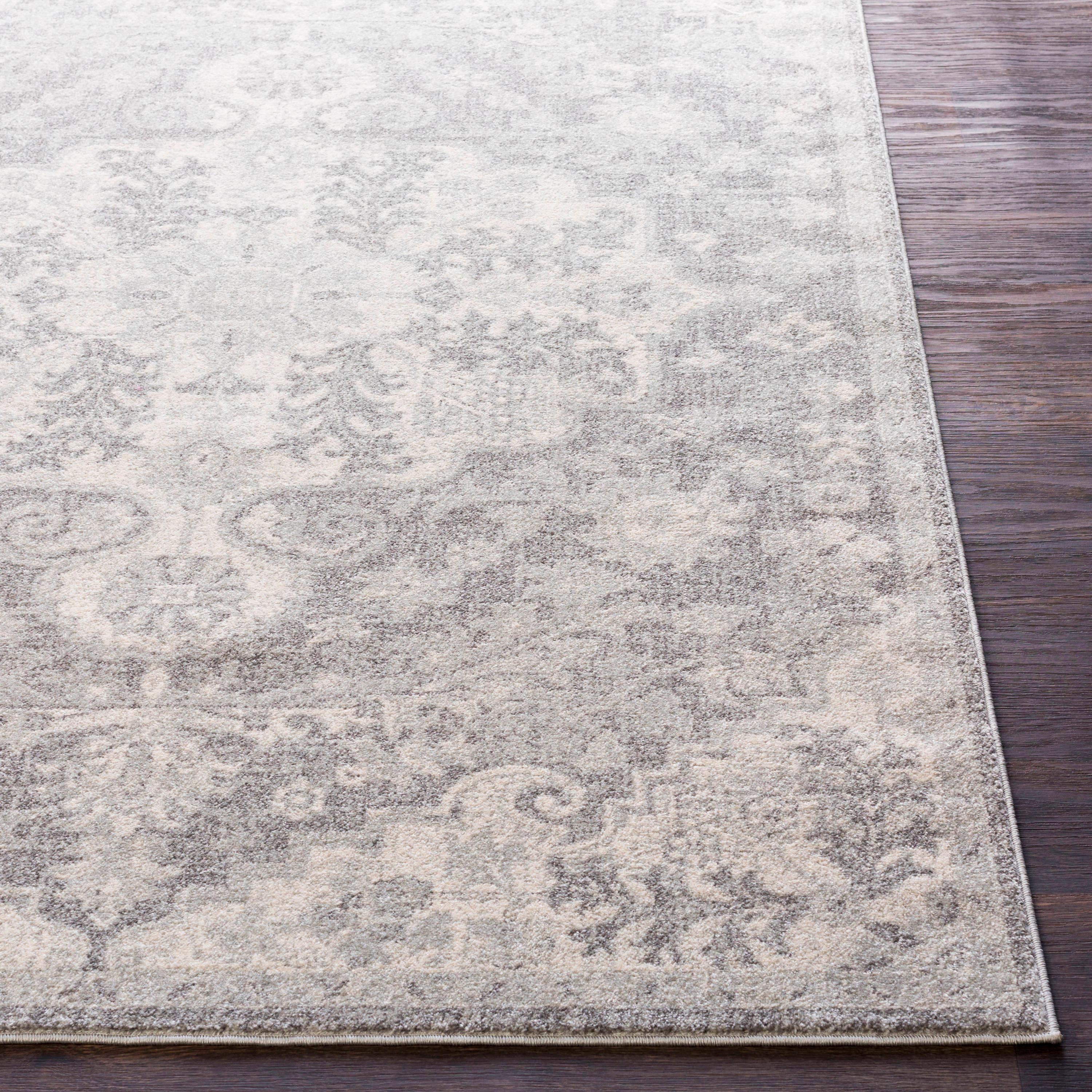 Livabliss Harput Vintage Medallion Area Rug,2' x 2'11",Dark Grey