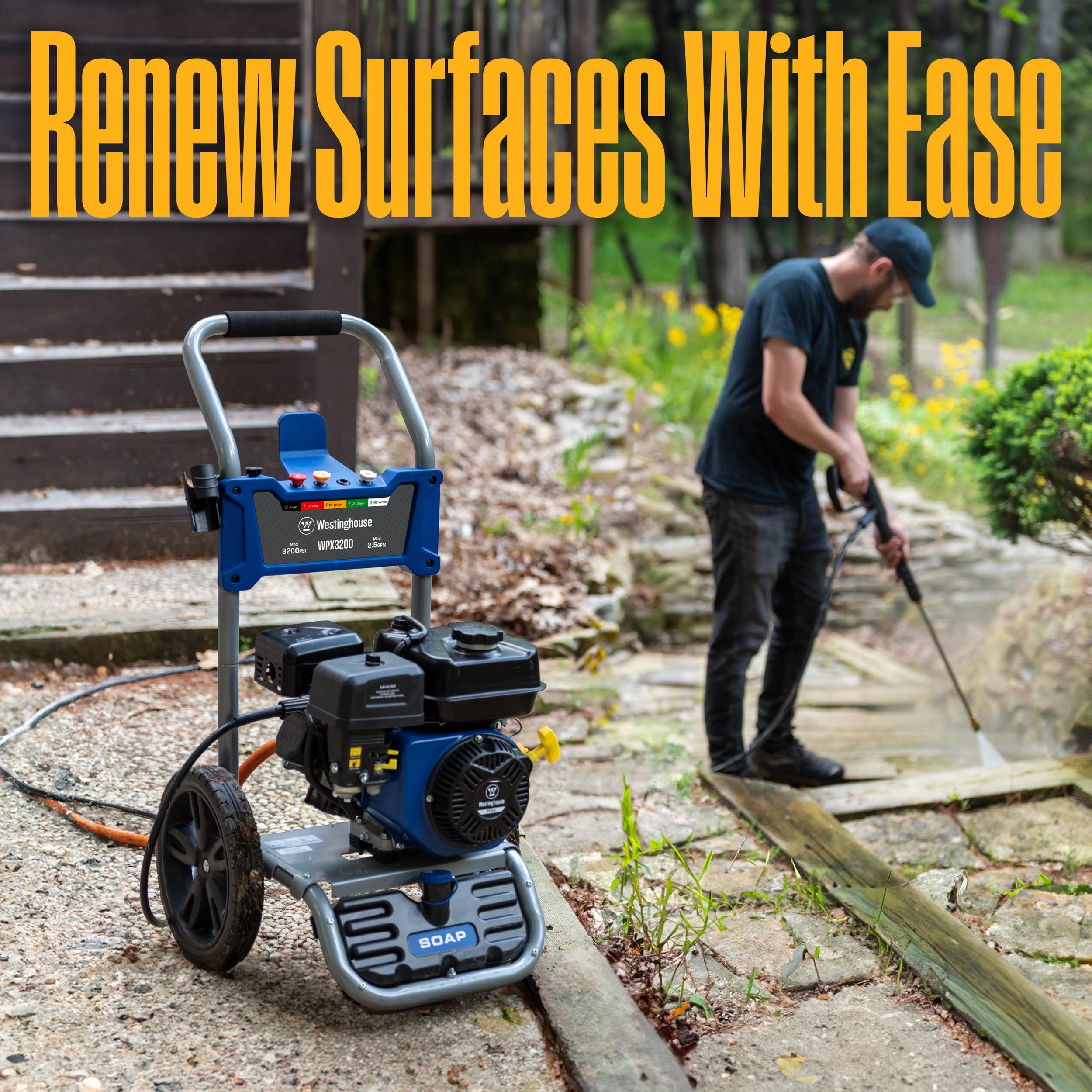 Westinghouse 3200-PSI, 2.5-GPM Gas Pressure Washer with 5 Nozzles & Soap Tank