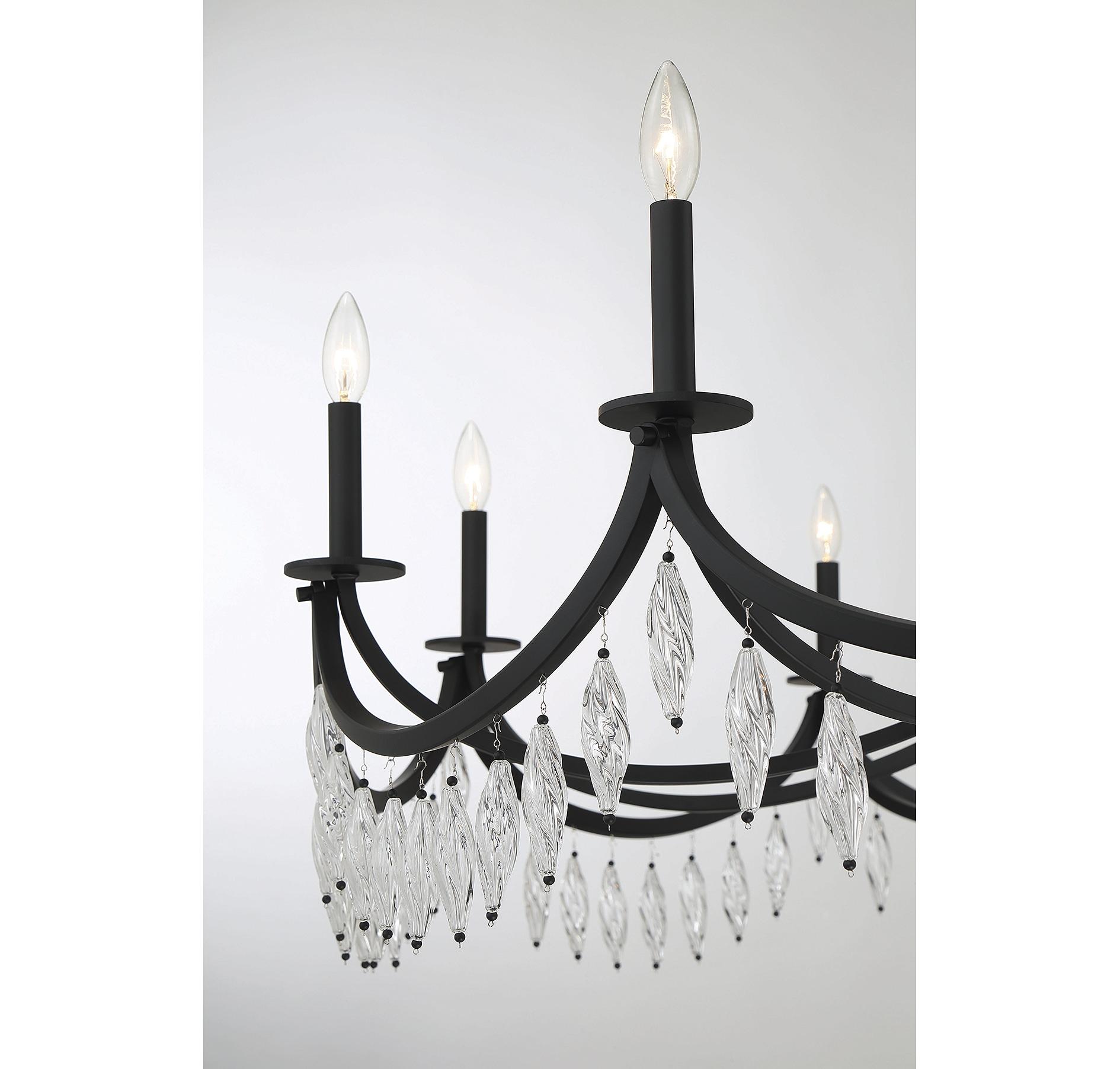 Kameron 10-Light Chandelier in Matte Black