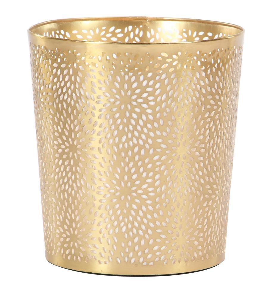 Modern Perforated Design Round Metal Waste Basket