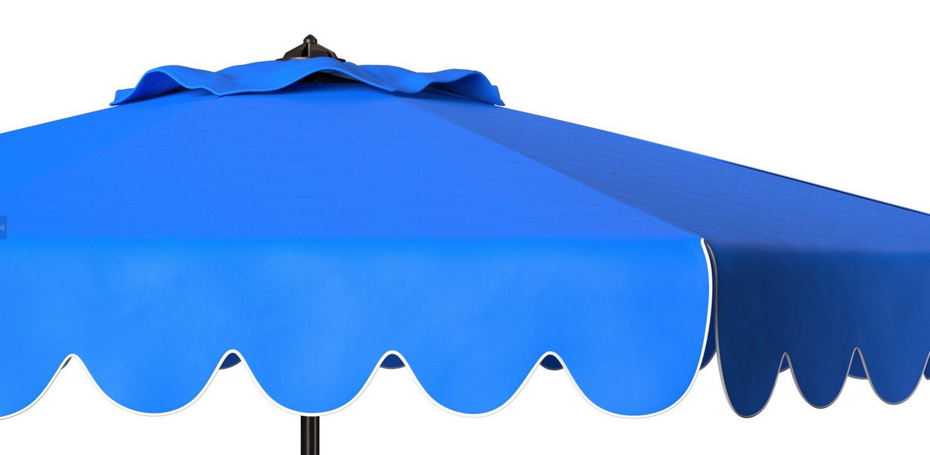 Venice Single Scallop 9Ft Crank Push Button Tilt Umbrella - PAT8010 - Pacific - Safavieh