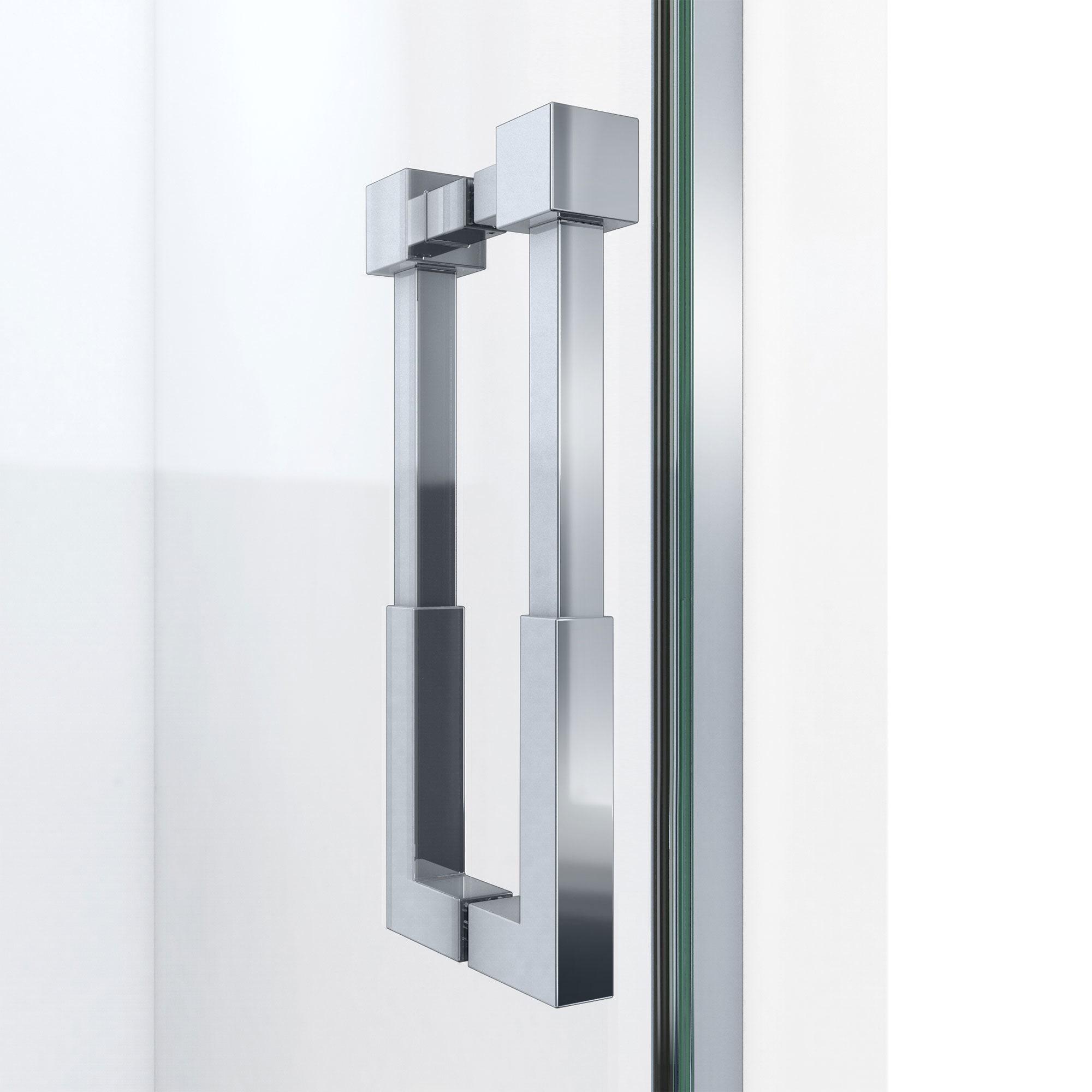 31" - 30" W x 72.62" H Pivot Semi-Frameless Shower Door