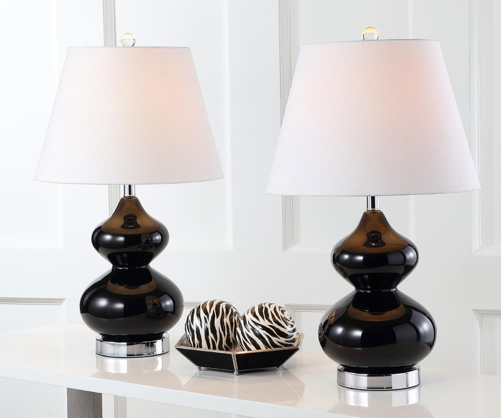 Eva Double Gourd Table Lamp (Set of 2) - Black - Safavieh.