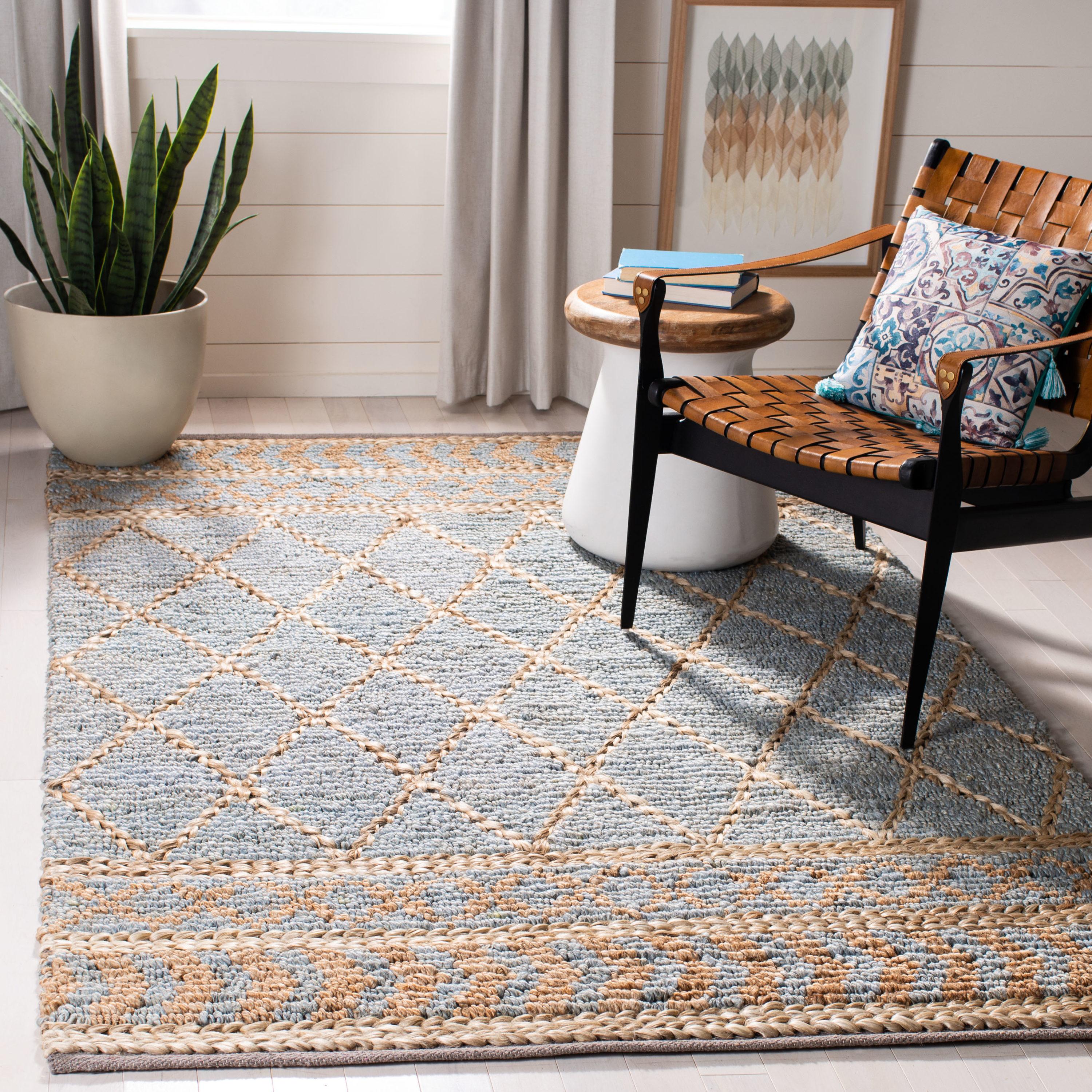 Sand & Stable™ Phippsburg Geometric Handwoven Natural/Blue Area Rug