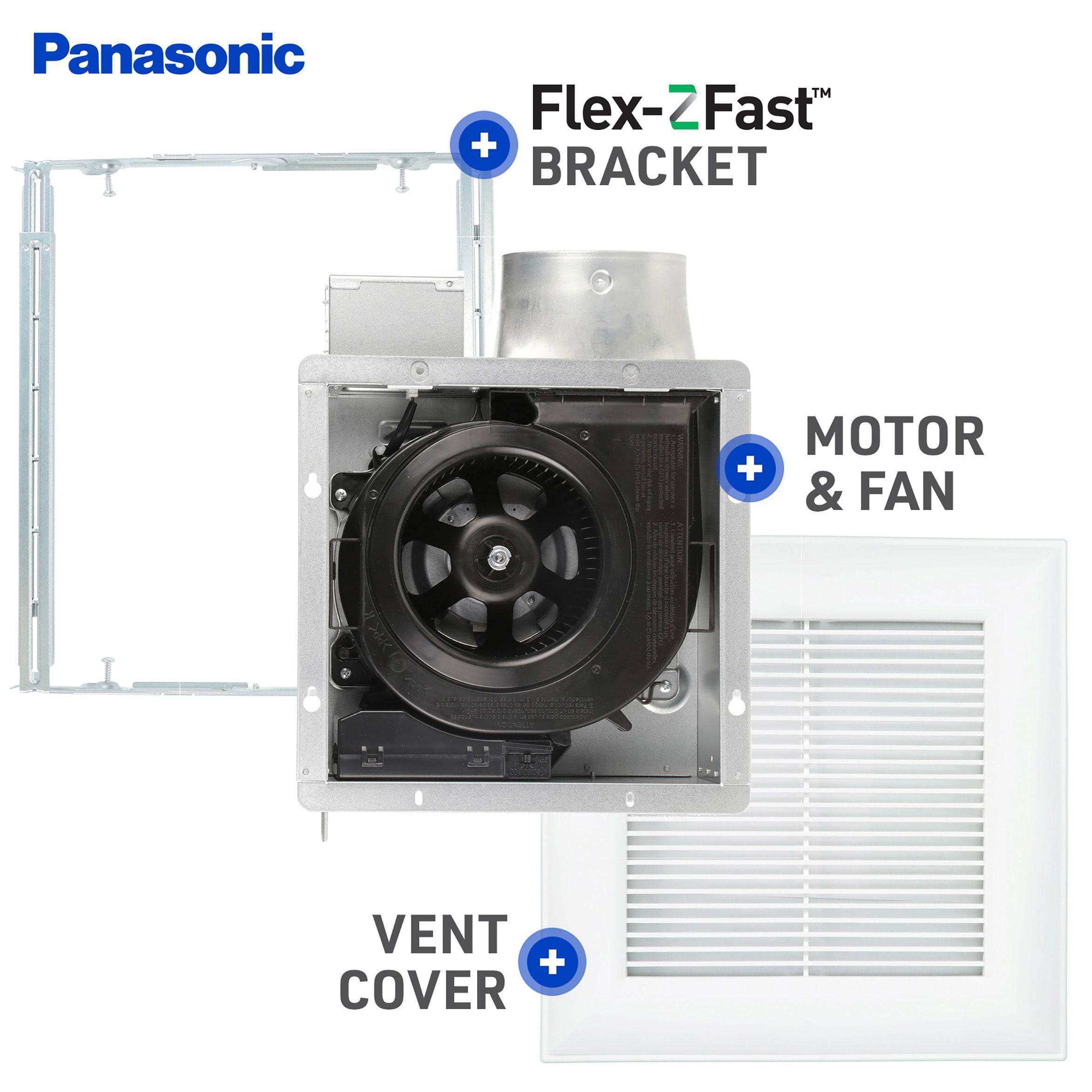 Panasonic WhisperValue Ceiling/Wall Mount Bathroom Exhaust Fan, 50-80-100 CFM, FV-0510VS1