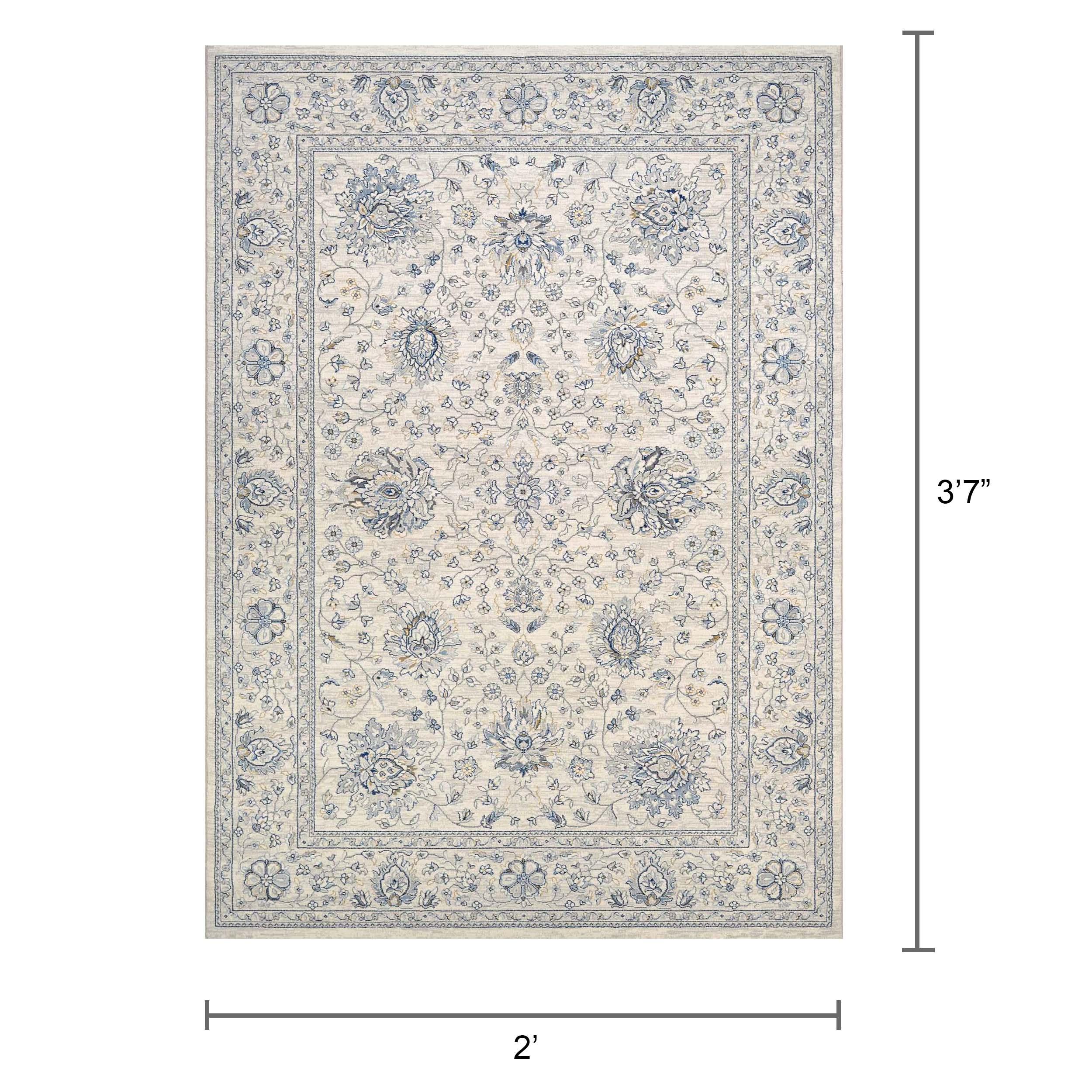 Couristan 71416666020037T 2 ft. x 3 ft. 7 in. Sultan Treasures Persian Isfahn Rug, Antique Creme