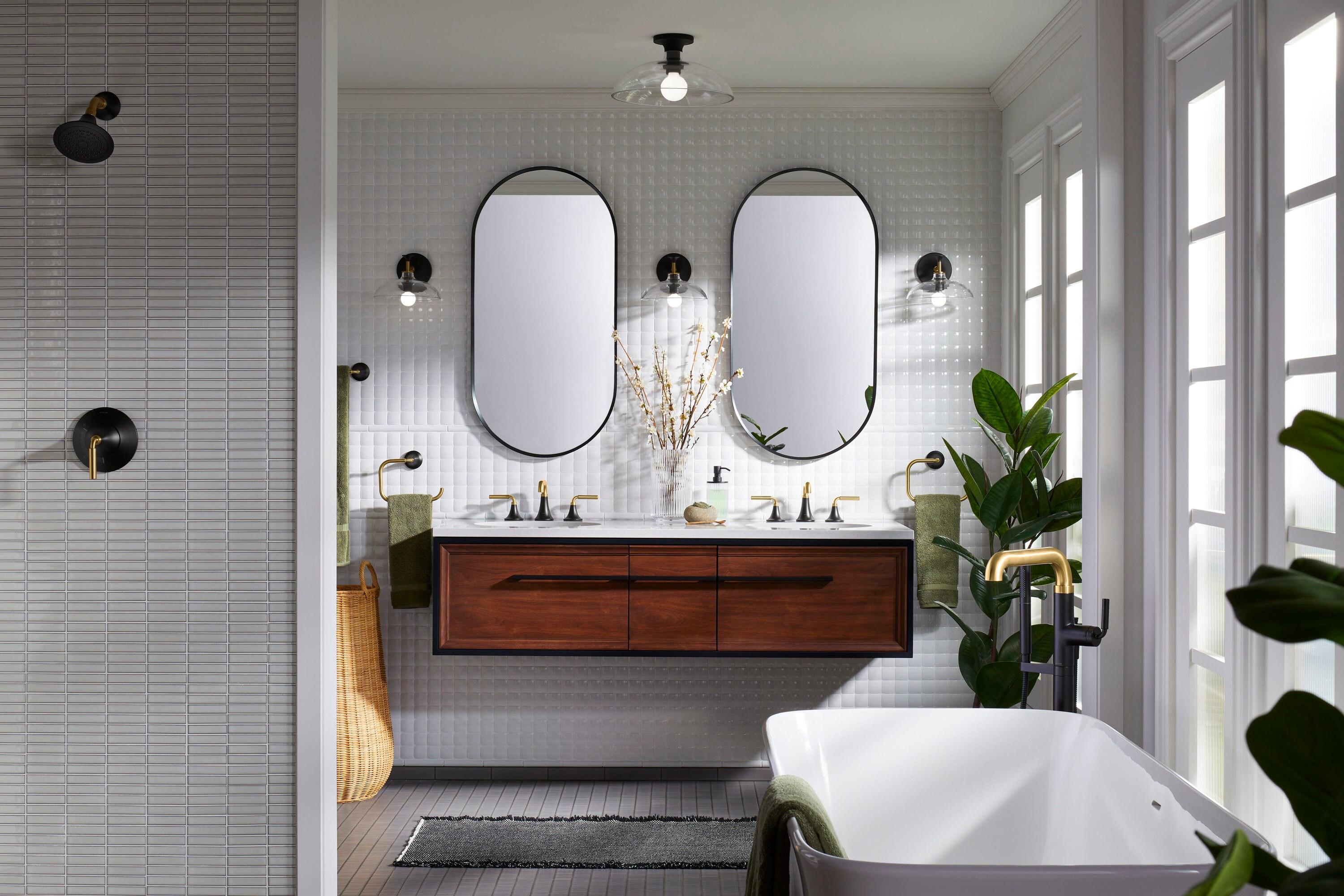 Tone™ 1 Light Semi Flush Mount with Domed Glass Shade