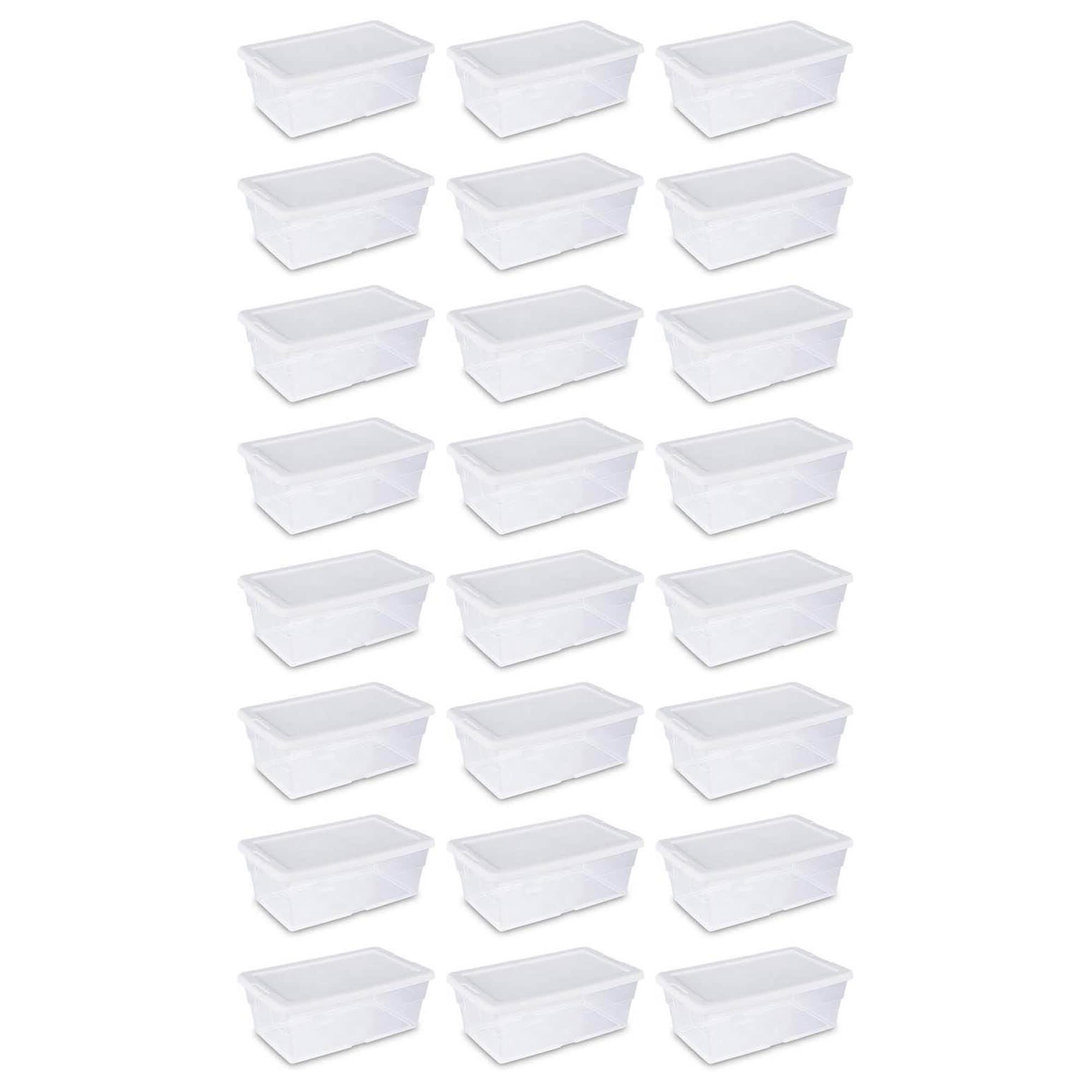 Sterilite 16 Quart Plastic Storage Container (12 Pack) & 6 Quart Tote (24 Pack)