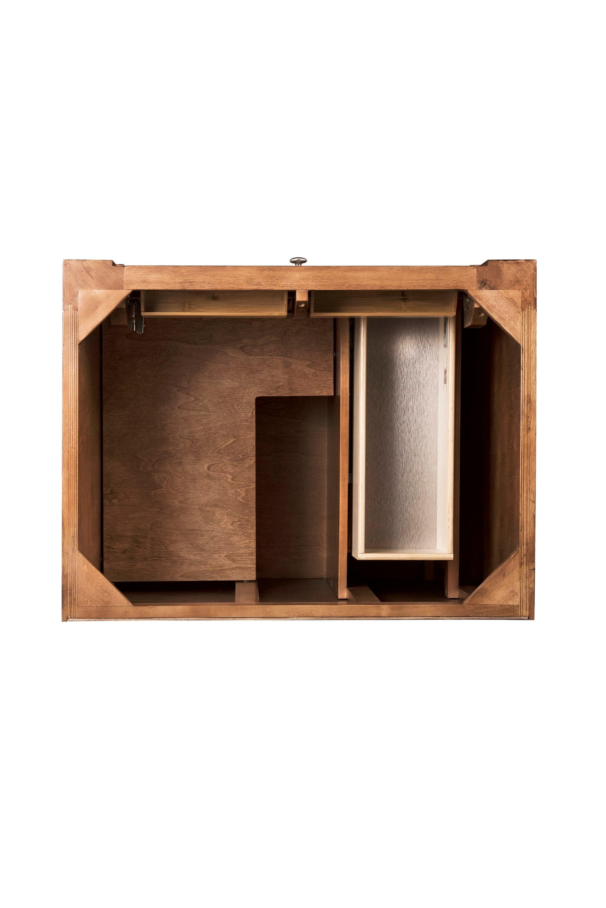 Saddle Brown 30" Solid Surface Single Vanity with Porcelain Sink