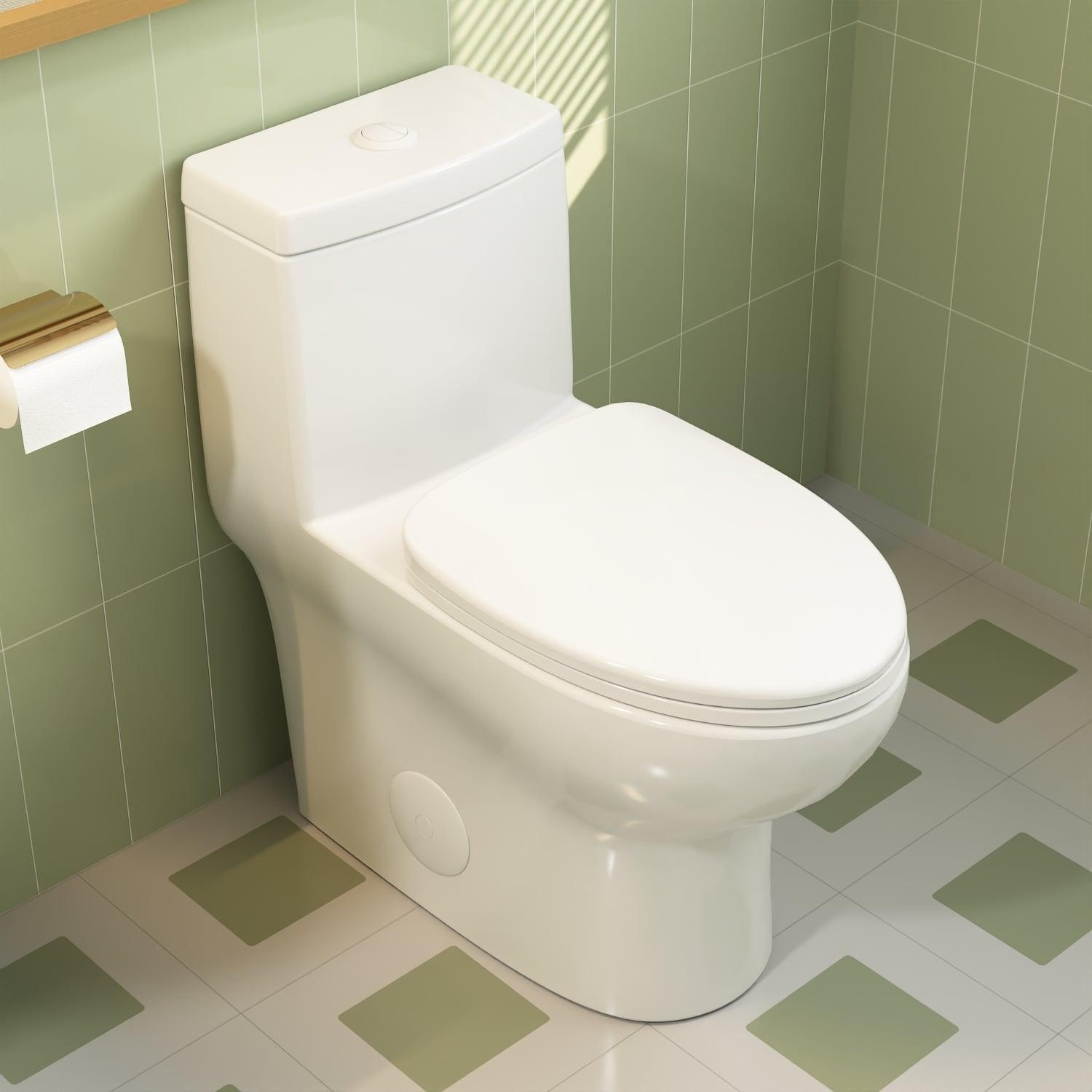 Ally Standard Bathroom Toielt, Modern Toilet with Comfort Chair Height Floor Mounted(Seat Included)