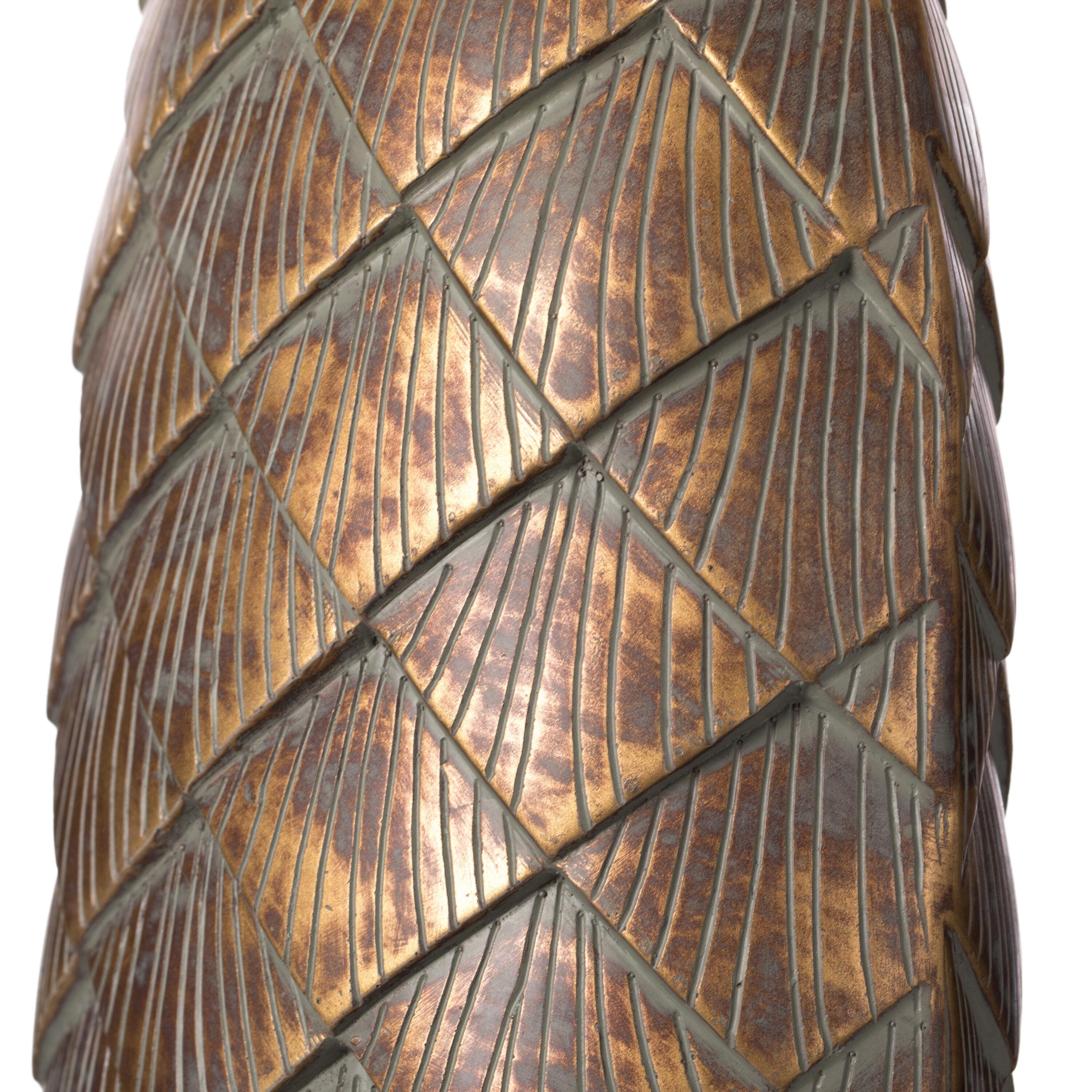 Uniquewise 37-inch-tall Cylinder Antique Floor Vase – Modern Living Room Decor - Ceramic Rustic Elegant Home Accent with Vintage Charm