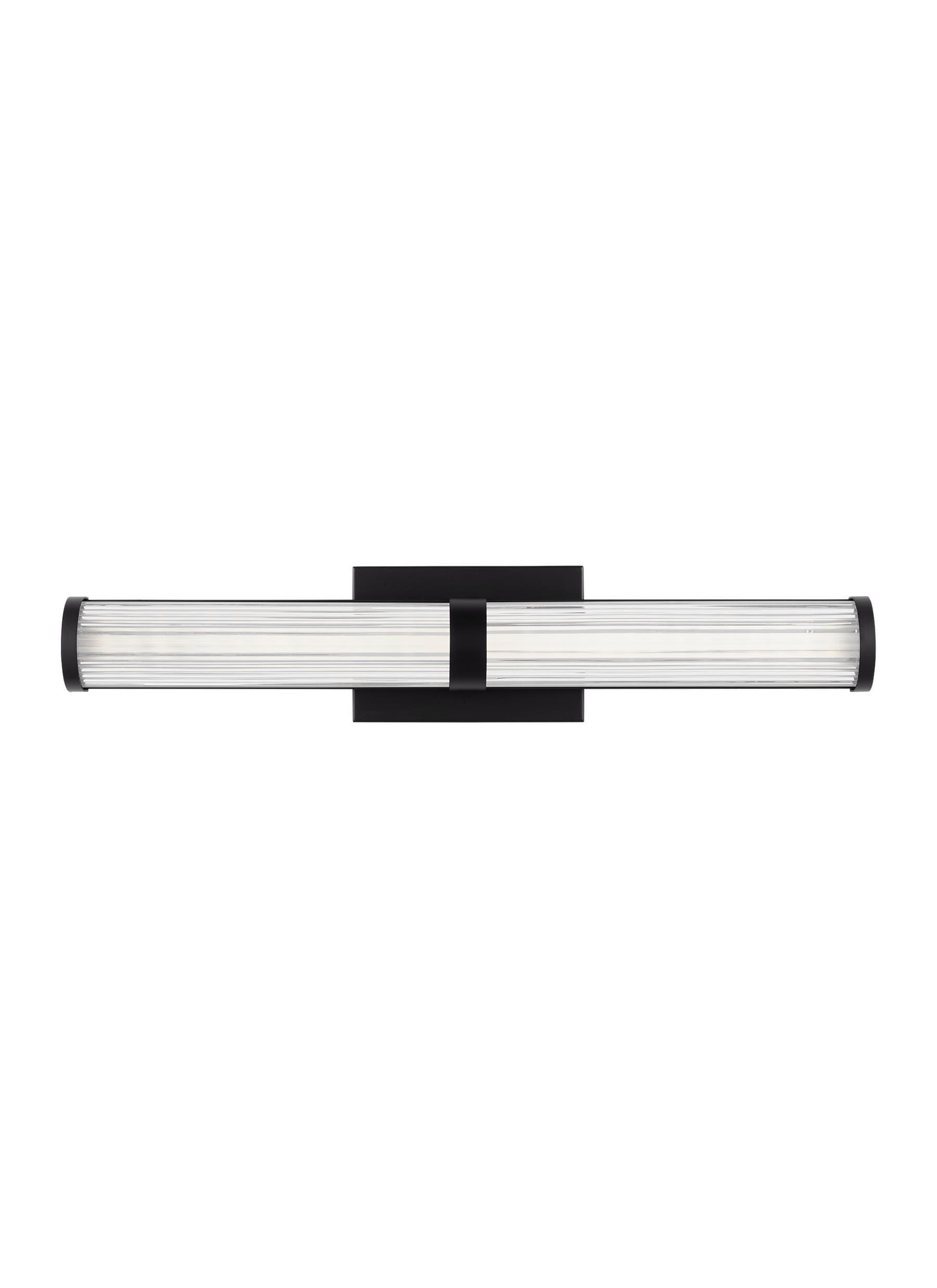 Midnight Black LED Vanity Light with Frosted Acrylic Diffuser