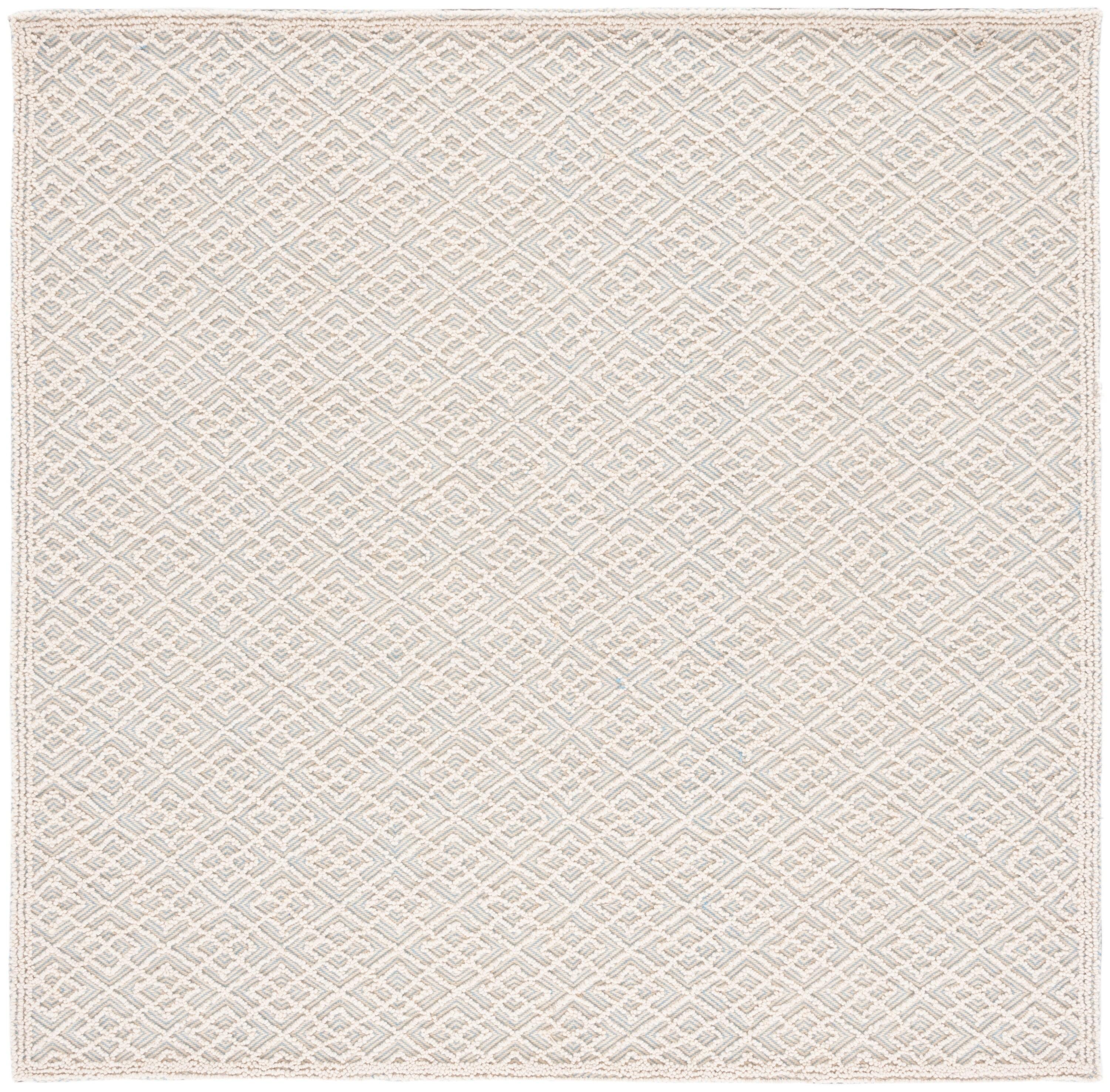 Trace TRC224 Hand Tufted Area Rug - Ivory/Blue - 6'x6' - Safavieh.
