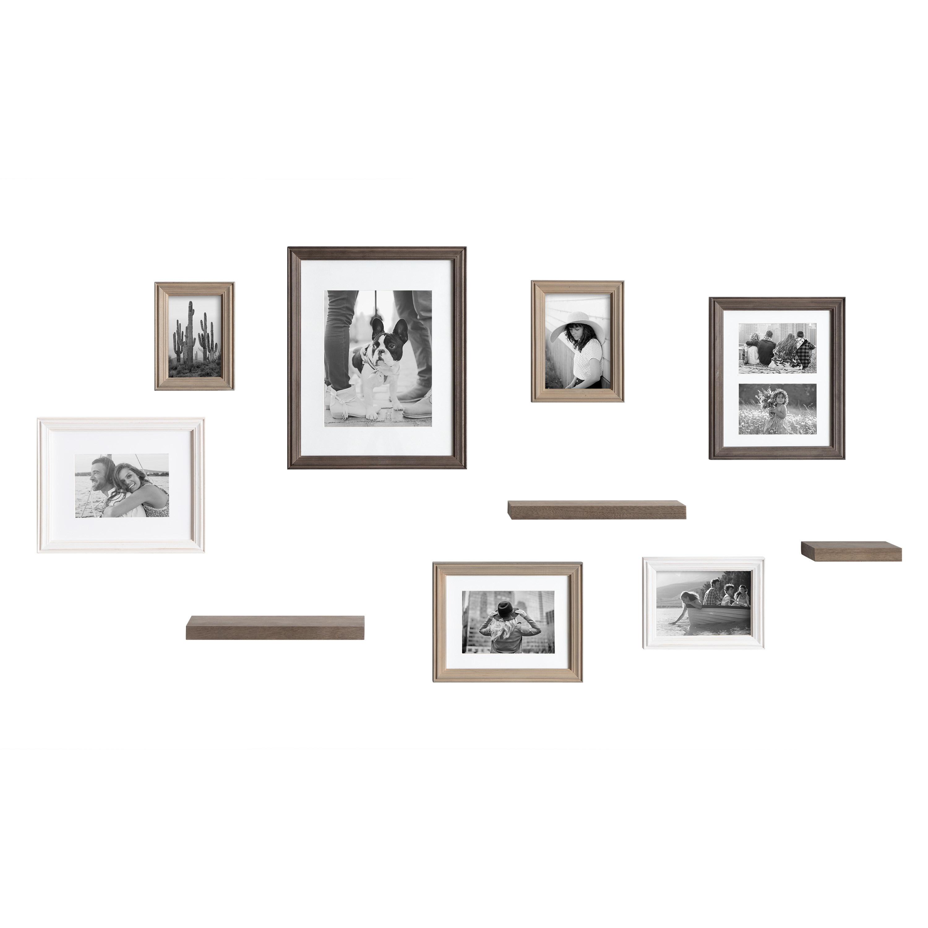 10pc Bordeaux Frame Box Set Gray/Brown - Kate & Laurel All Things Decor