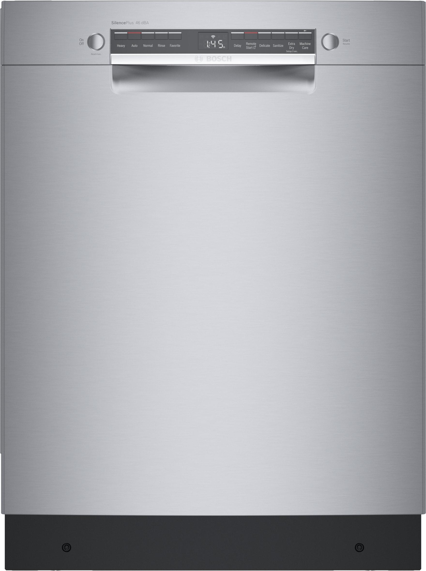 Bosch SGE53C55UC 300 Series 24" ADA Front Control Smart Built-In Dishwasher with Home Connect and 46 Dba