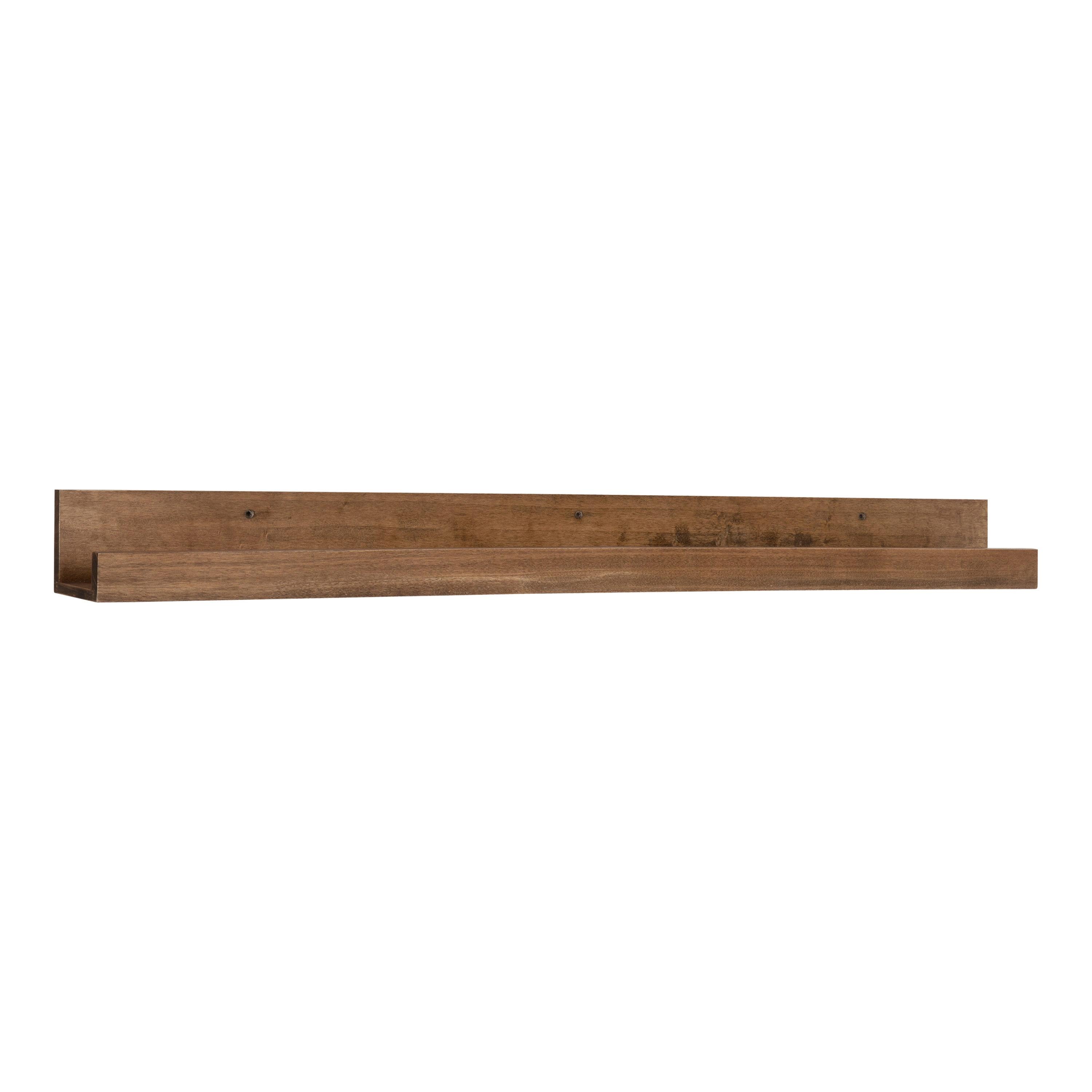 42" Levie Wooden Picture Ledge Wall Shelf Rustic Brown - Kate & Laurel All Things Decor: Modern Display, No Assembly Required