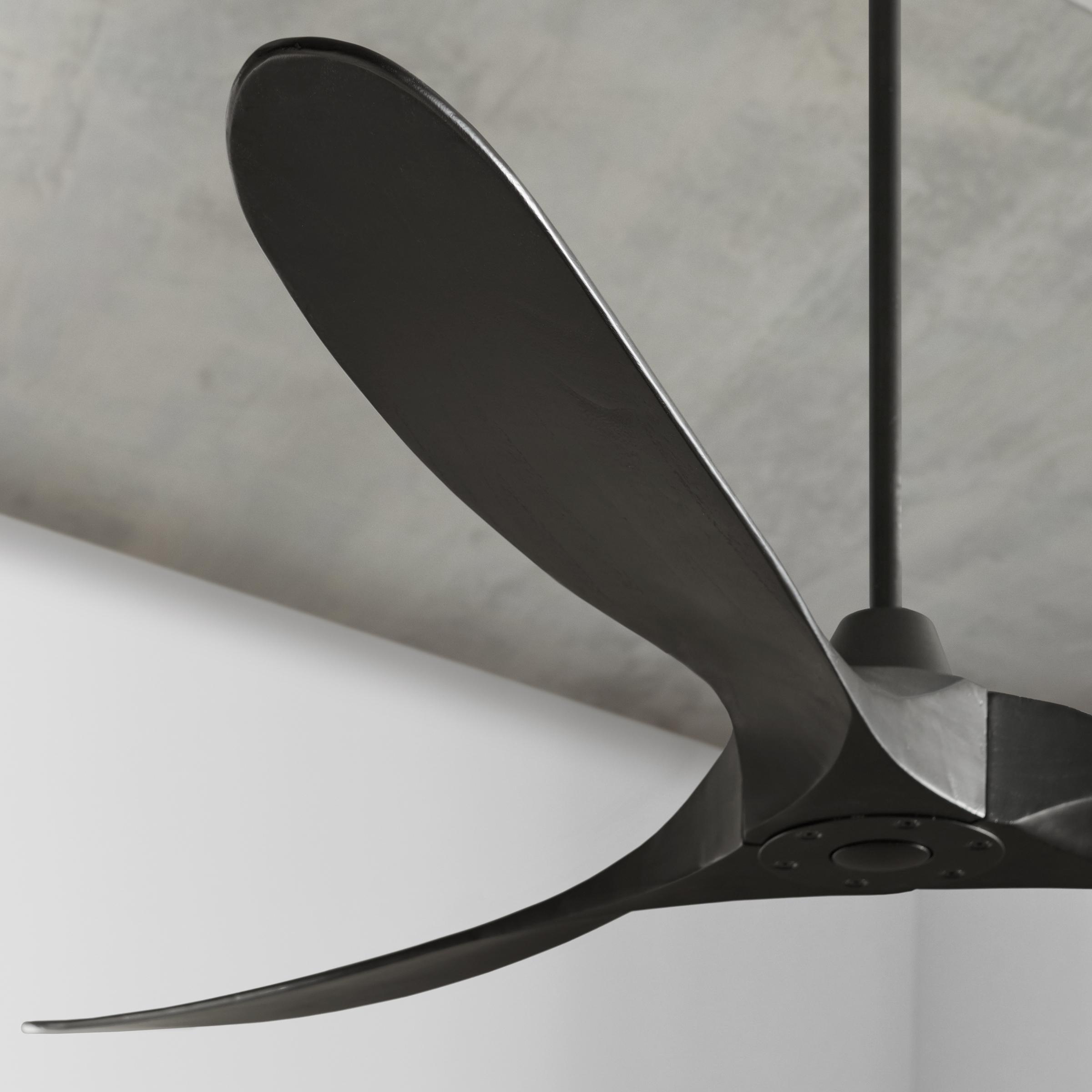 Matte Black 70" Energy-Efficient Ceiling Fan with Remote