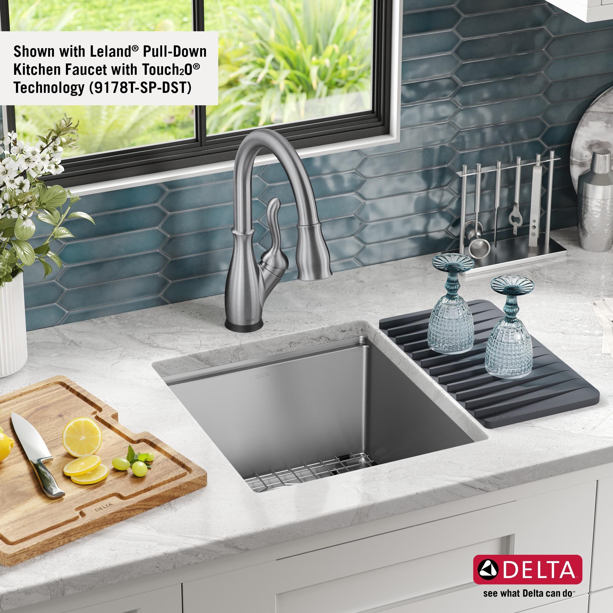 Delta Lorelai™ 17" L Workstation Bar Prep Kitchen Sink Undermount 16 Gauge Stainless Steel Single Bowl