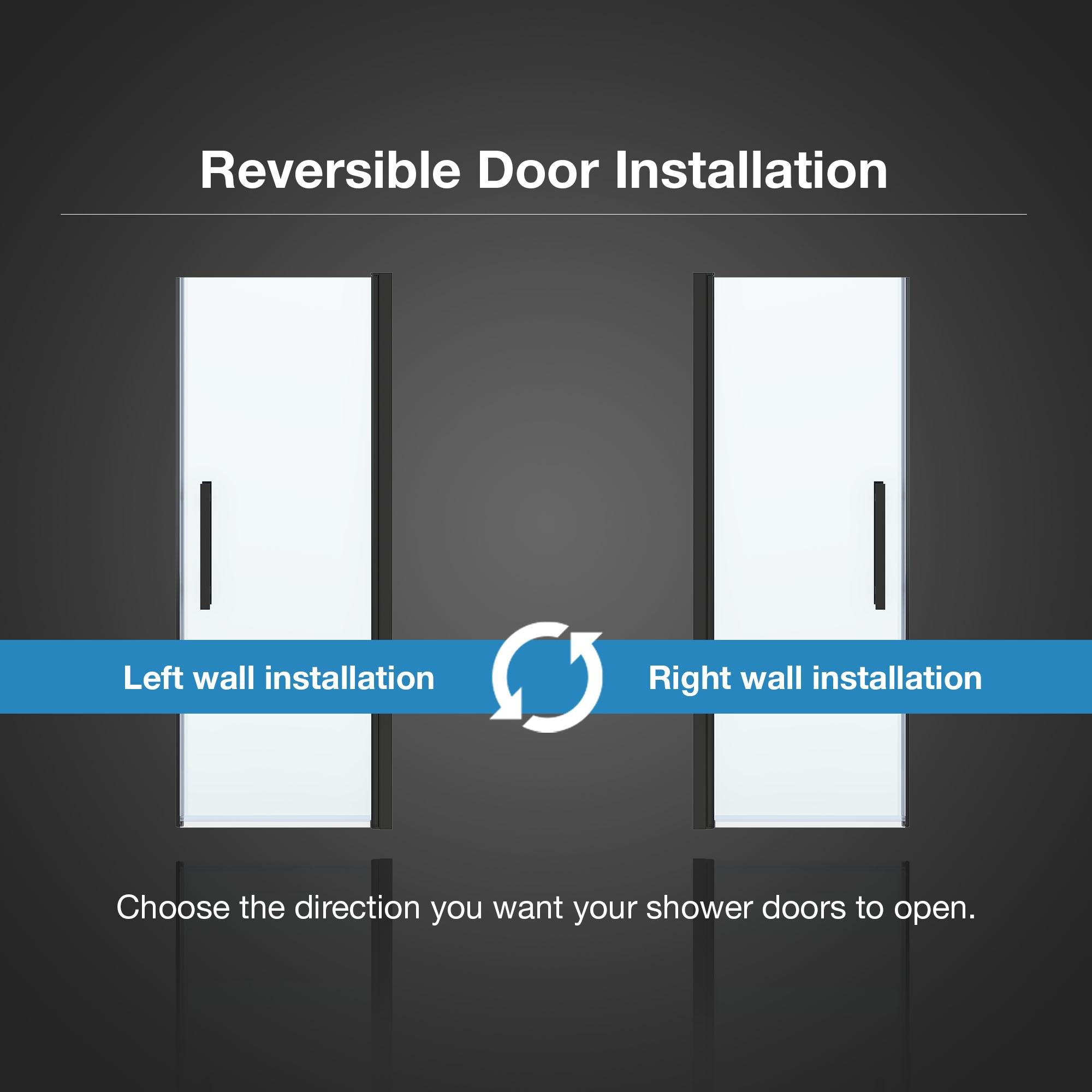 OVE Decors Pasadena 28 To 29 3/8 In. W X 72 In. H Alcove Frameless Pivot Shower Door , 2025