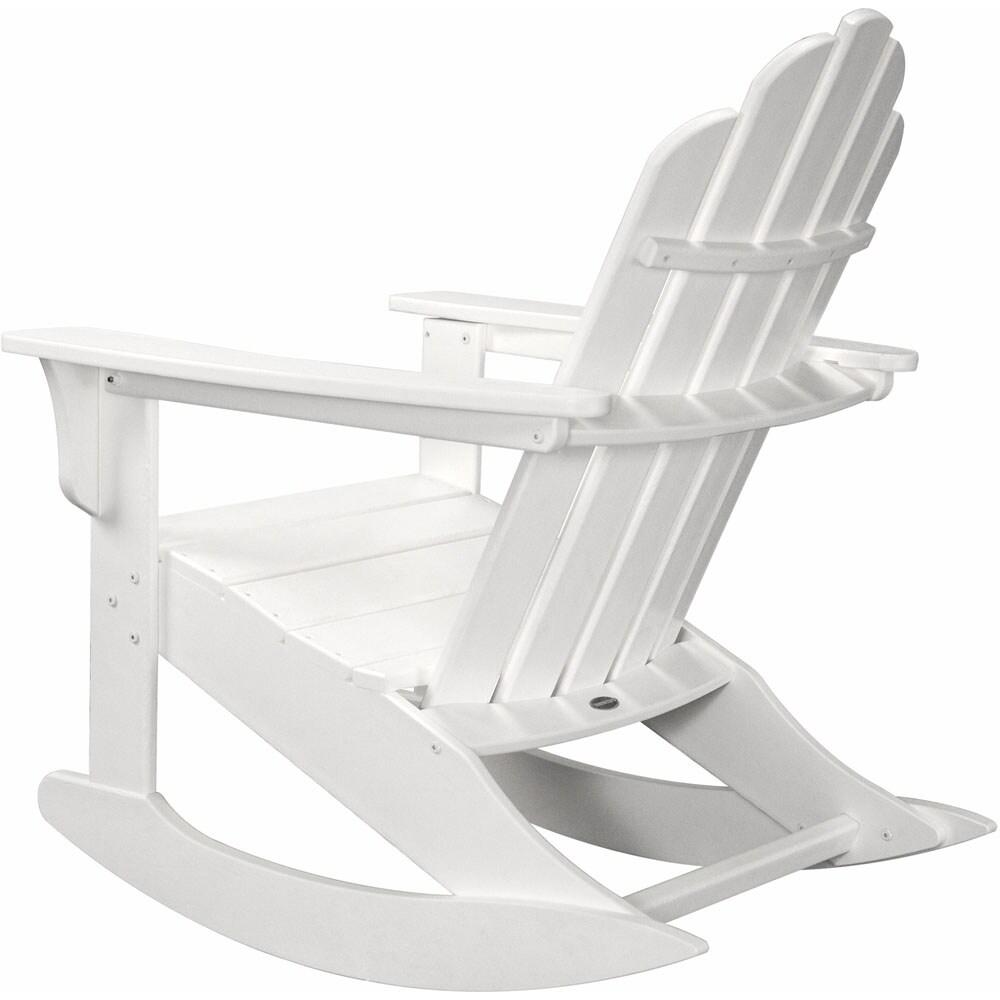 Hanover 3-Piece All-Weather Rocking Adirondack Patio Set - White
