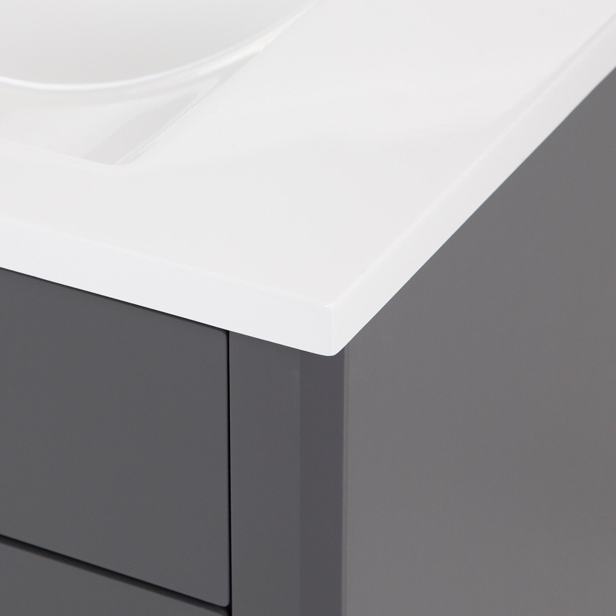 Wyndham Collection Miranda 30" Freestanding Single Bathroom Vanity with Cultured Marble Top