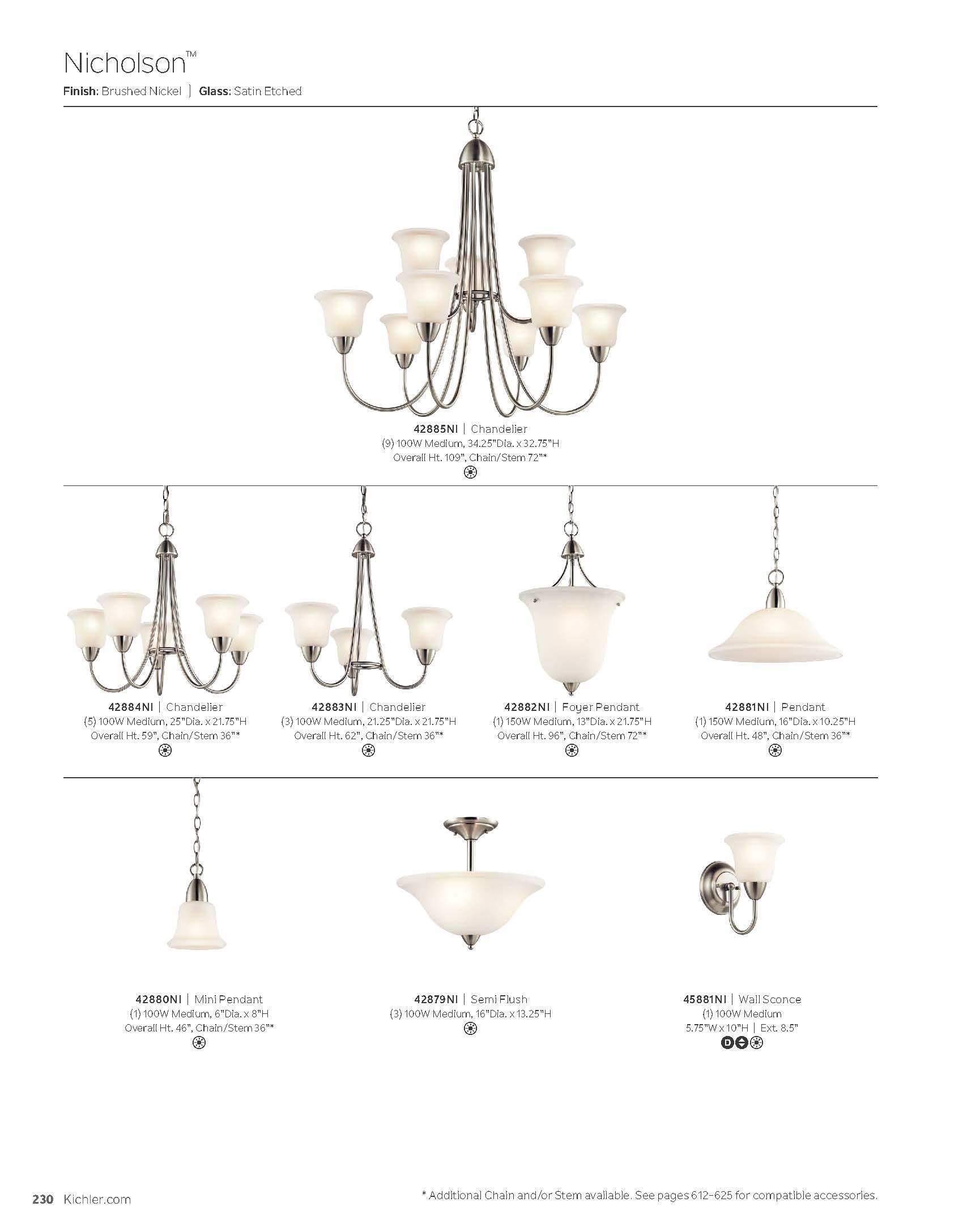 Kichler Lighting Nicholson 3 - Light Vanity in  Brushed Nickel