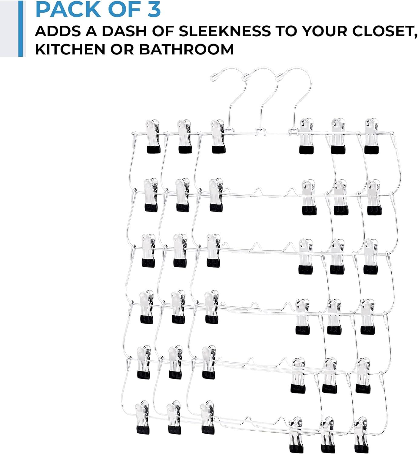 USTECH USTECH Luggage Rack-Single Tier, DIY, Storage Organizer, Chrome, Pack of 1