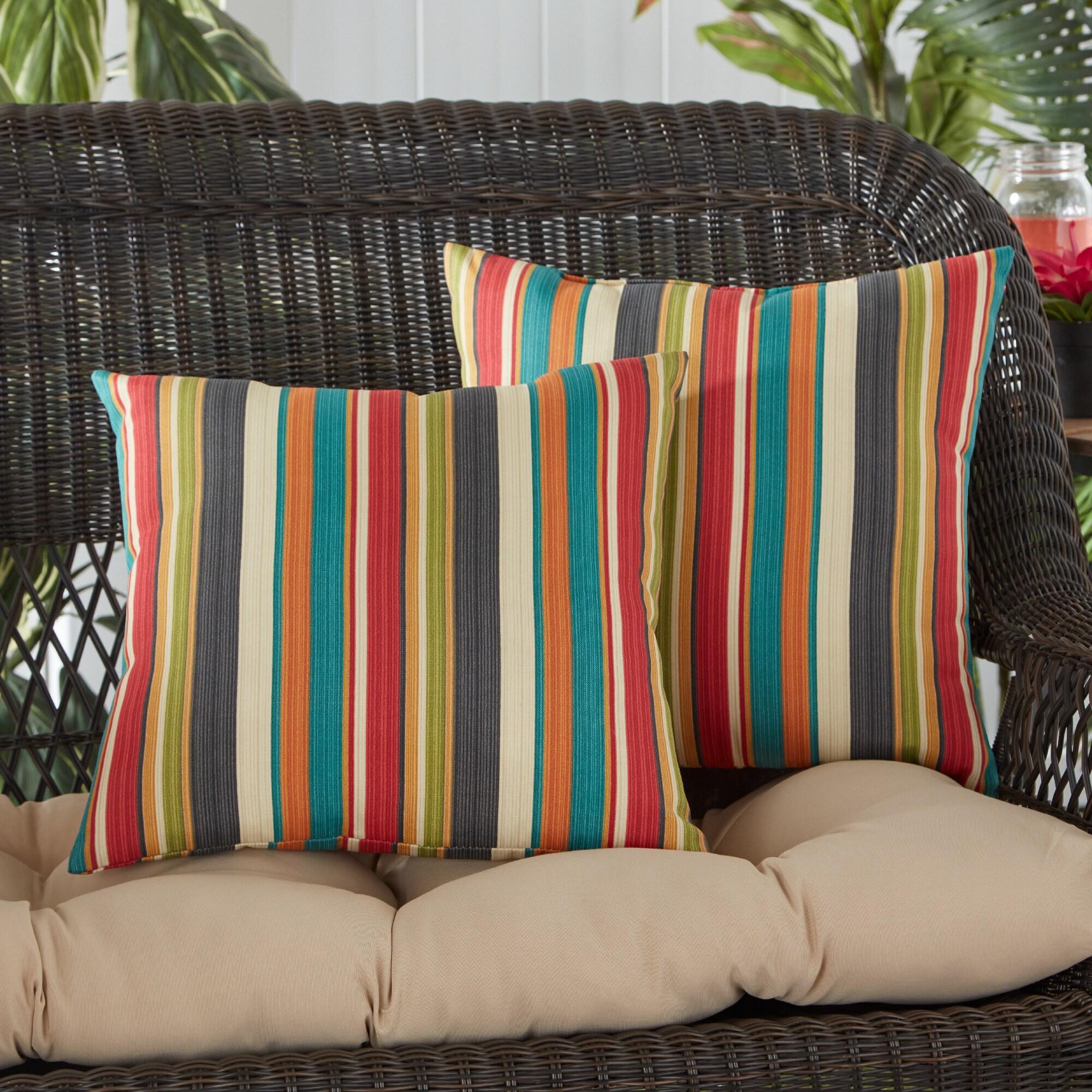 Indoor/Outdoor Reversible Throw Pillow