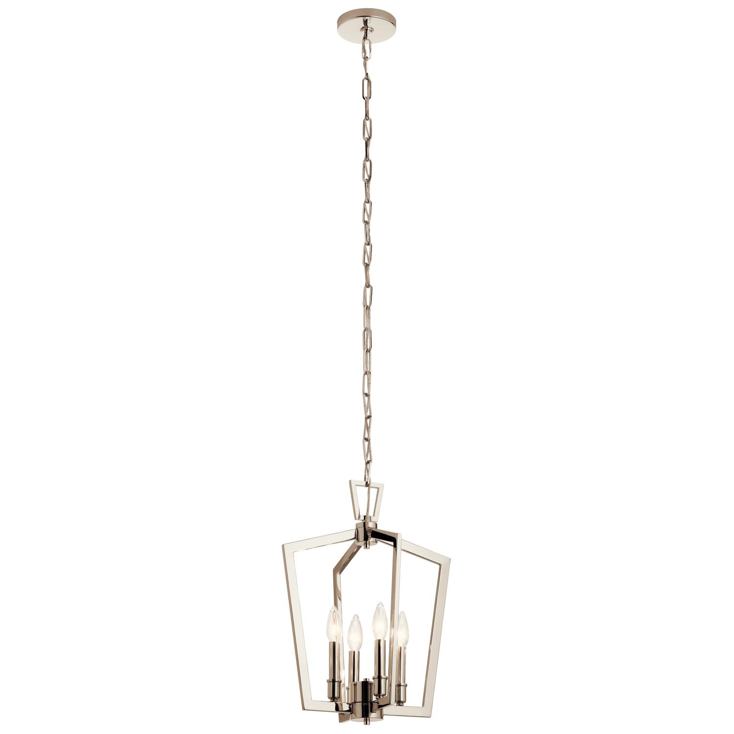 Kichler 43498 Abbotswell 4 Light 14" Wide Taper Candle Pendant - Nickel