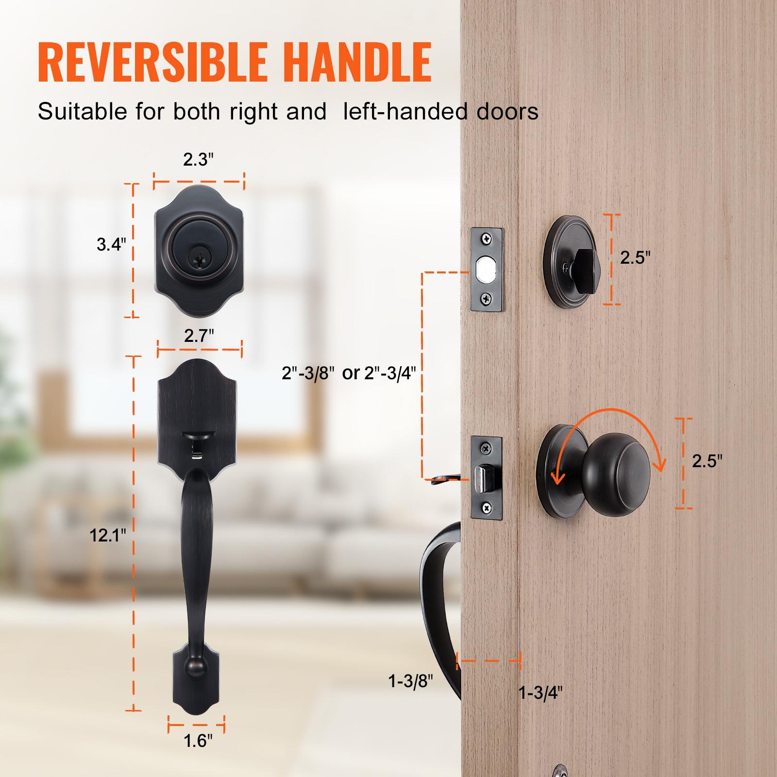 Front Door Handle and Deadbolt Set