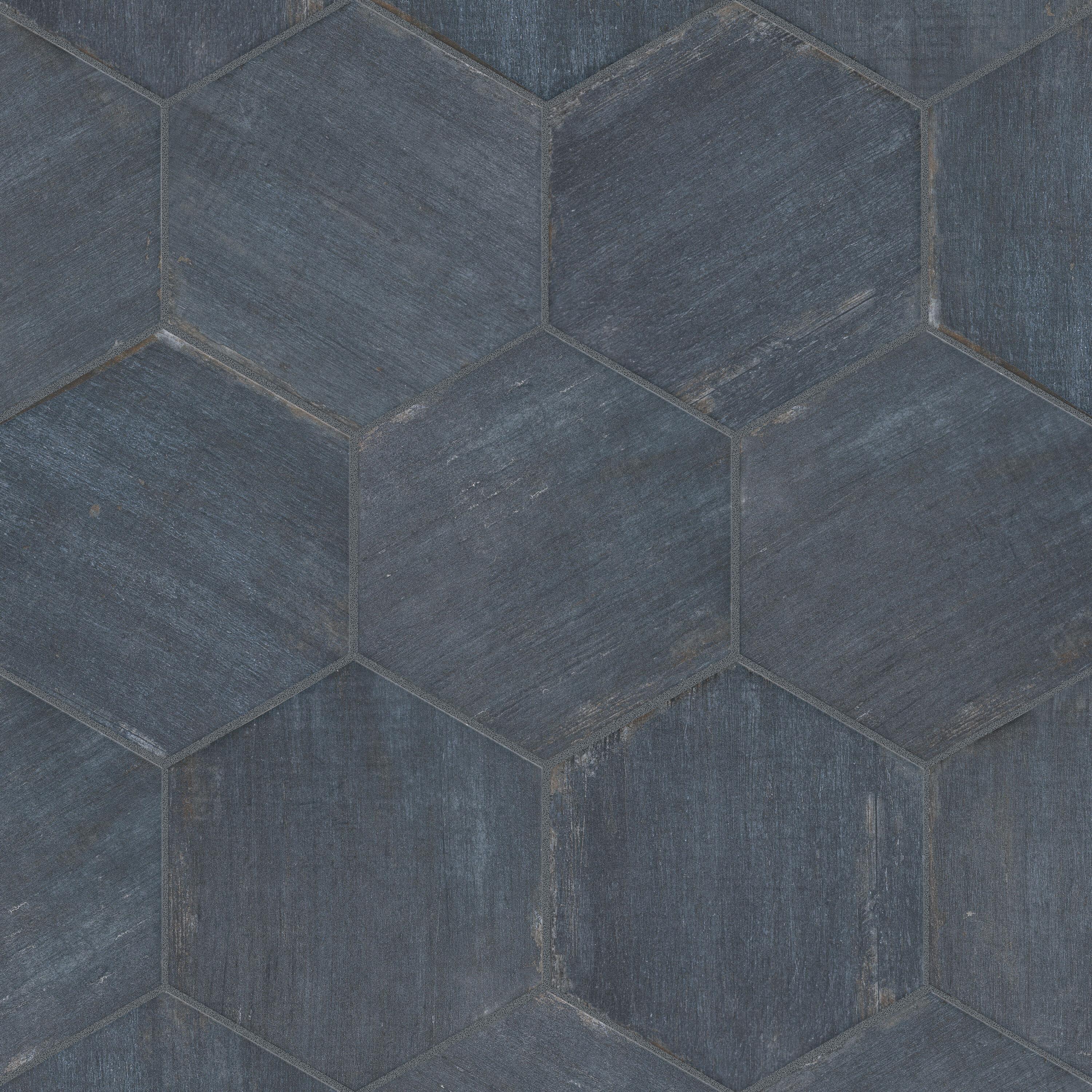 Retro 7" x 8" Porcelain Wood Look Wall & Floor Tile