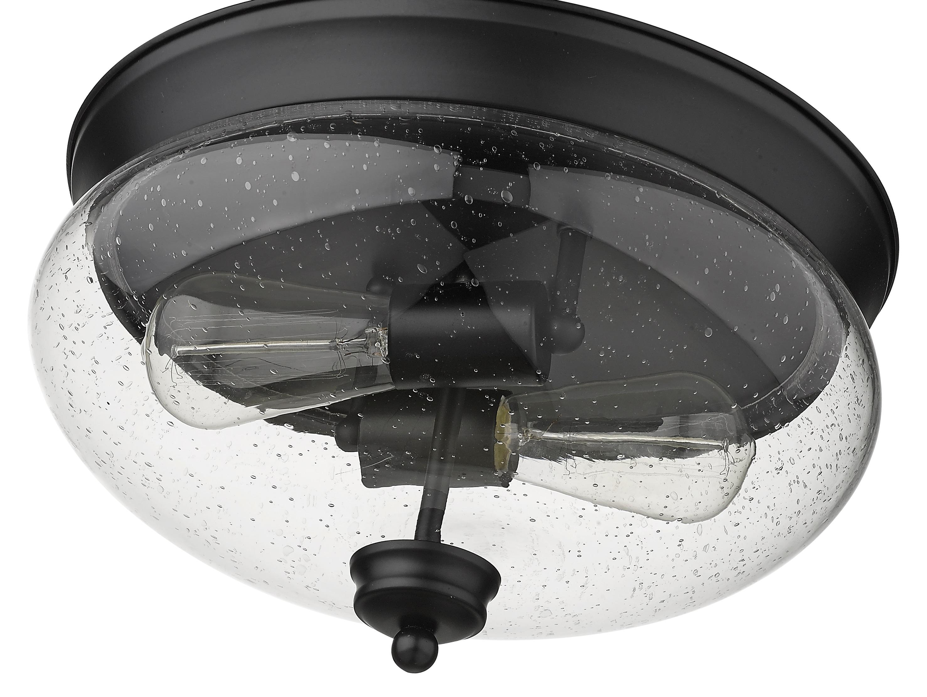 722F2-MB-Z-Lite-Amon - 2 Light Flush Mount in Traditional Style - 13 Inches Wide by 7.5 Inches High