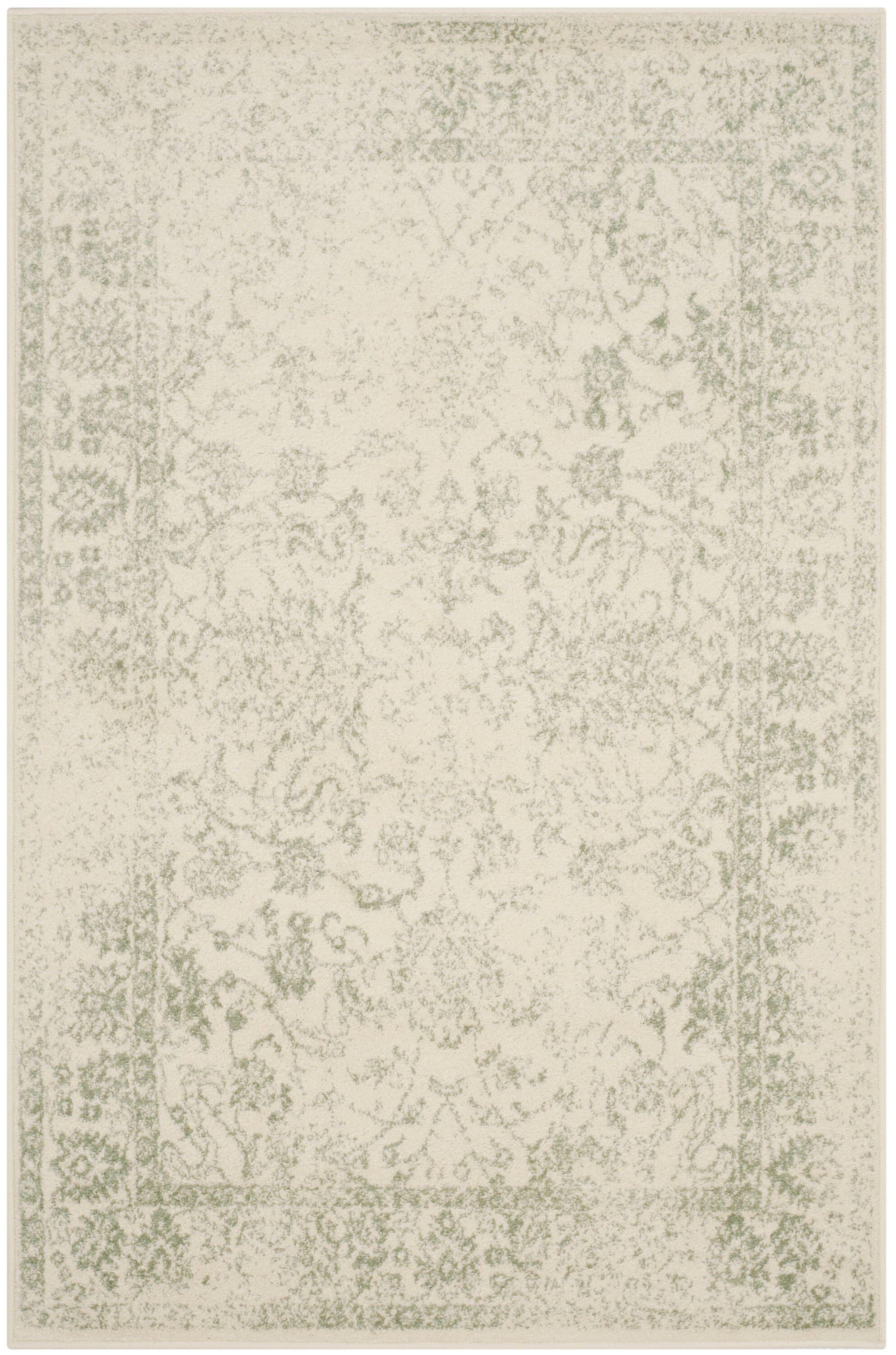 Adirondack ADR109 Machine Made Indoor Area Rug - Ivory/Sage - 4'x6' - Safavieh