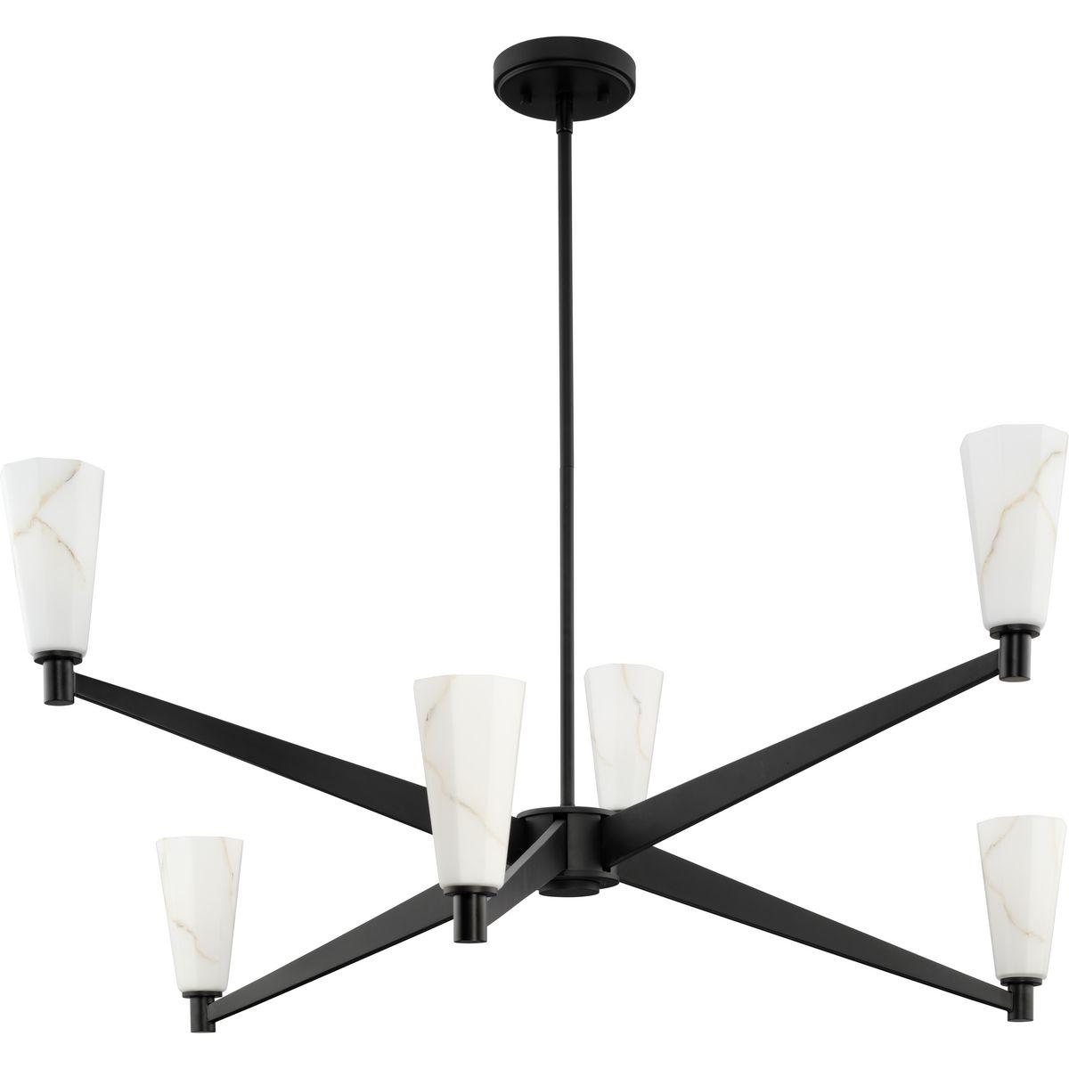 Progress Lighting Tosca 6 - Light Chandelier in  Matte Black