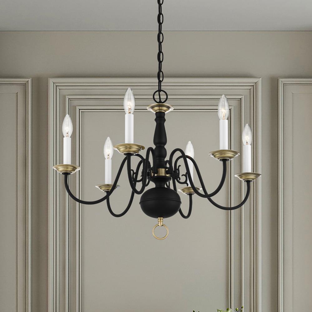 Livex Lighting - Williamsburgh - 6 Light Chandelier in Traditional Style - 24