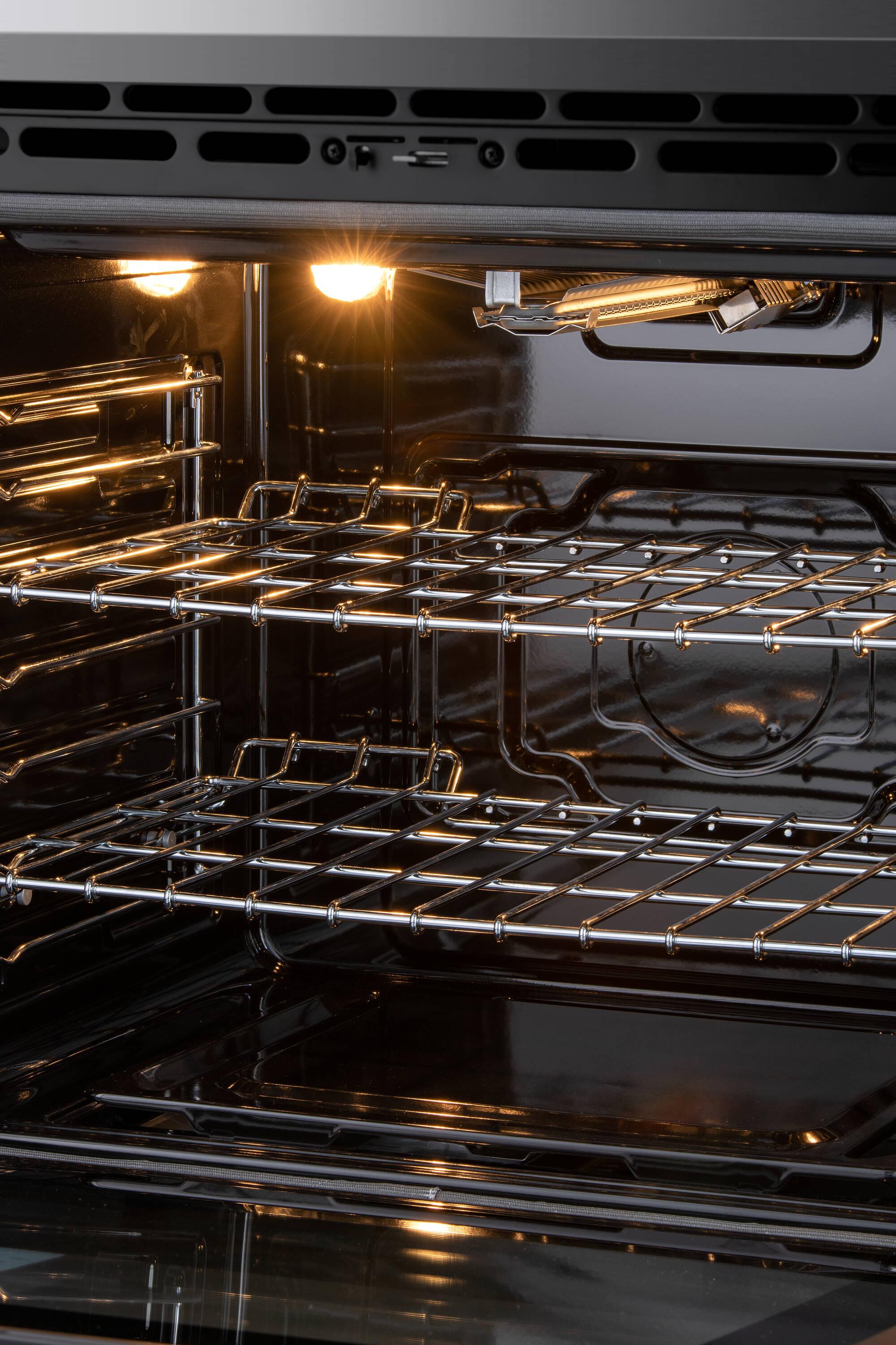 Kenmore 5.6 cu. ft. Front-Control Gas Range with 5 Burners and Hidden Bake Stainless Steel