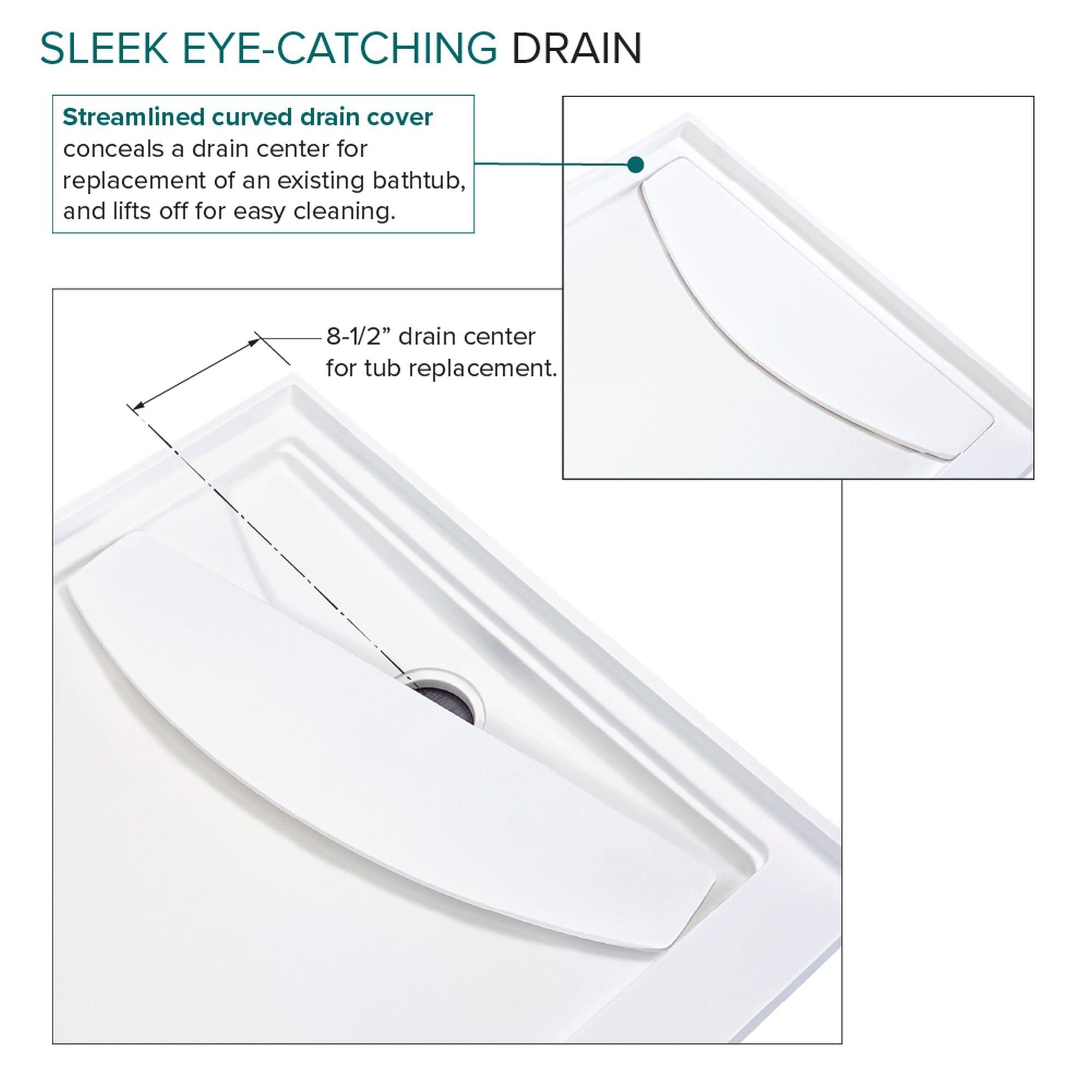 Transolid FSLB6032L-01 Transolid 60-in x 32-in Cast Solid Surface Tub Replacement Base Linear