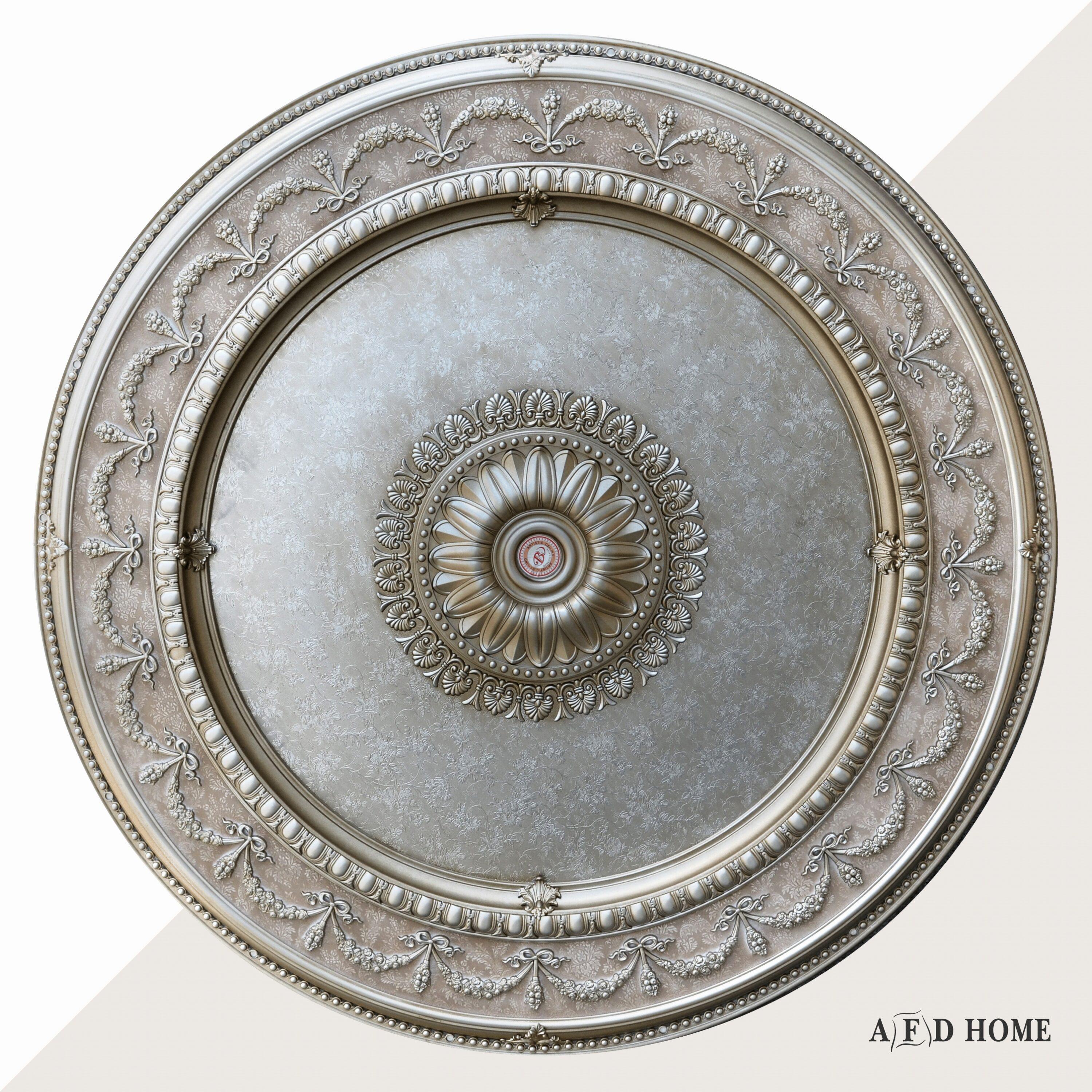 AFD Home 10782962 Round Ceiling Medallion, Champagne - Large