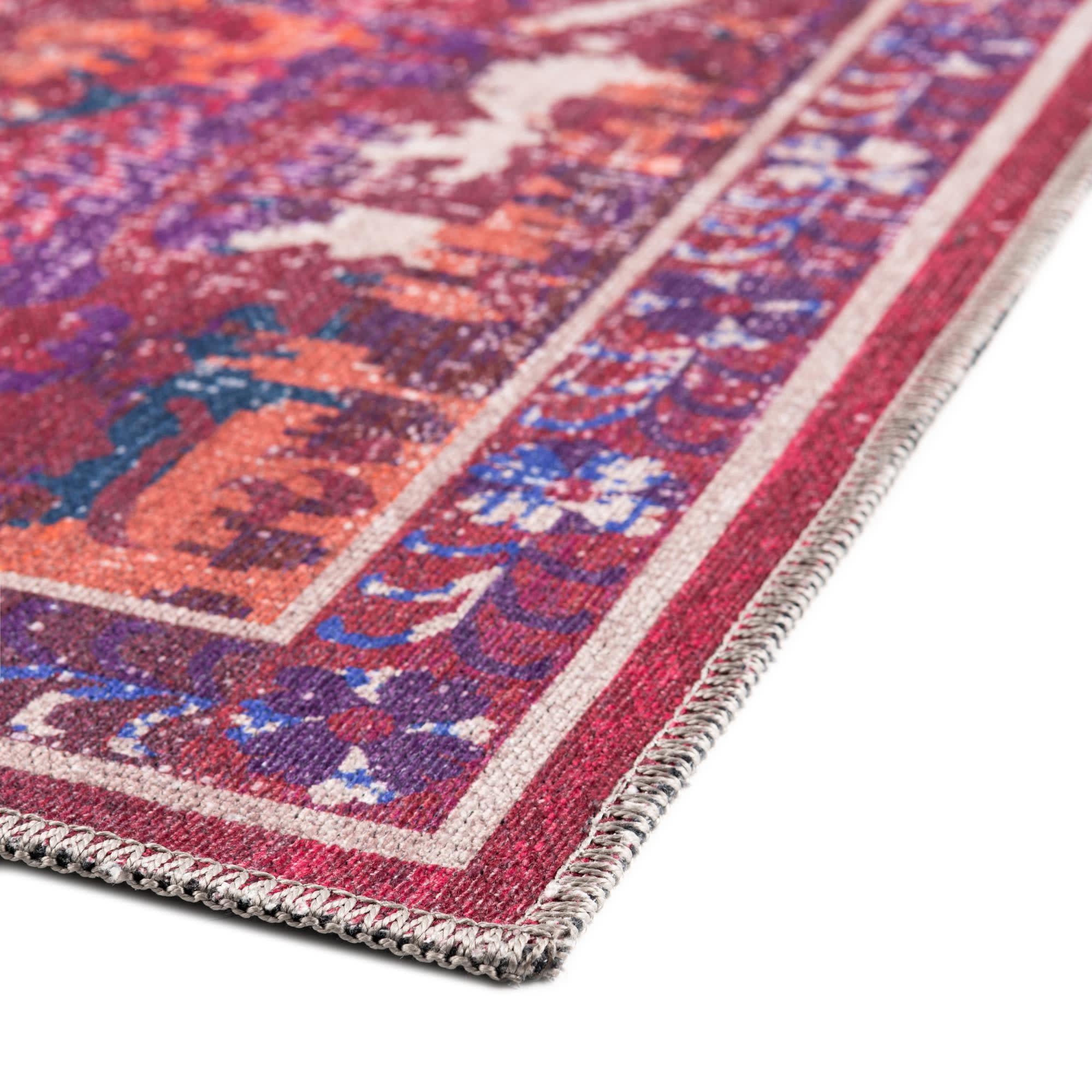 Unique Loom Renaissance Collection Area Rug - Roma (10' 6" Square Multi Fuchsia/Blue)