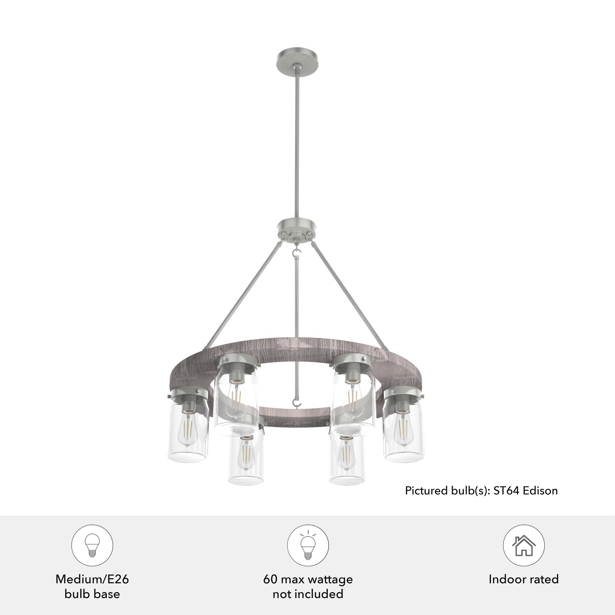 Devon Park 6 - Light Unique / Statement Wagon Wheel Chandelier