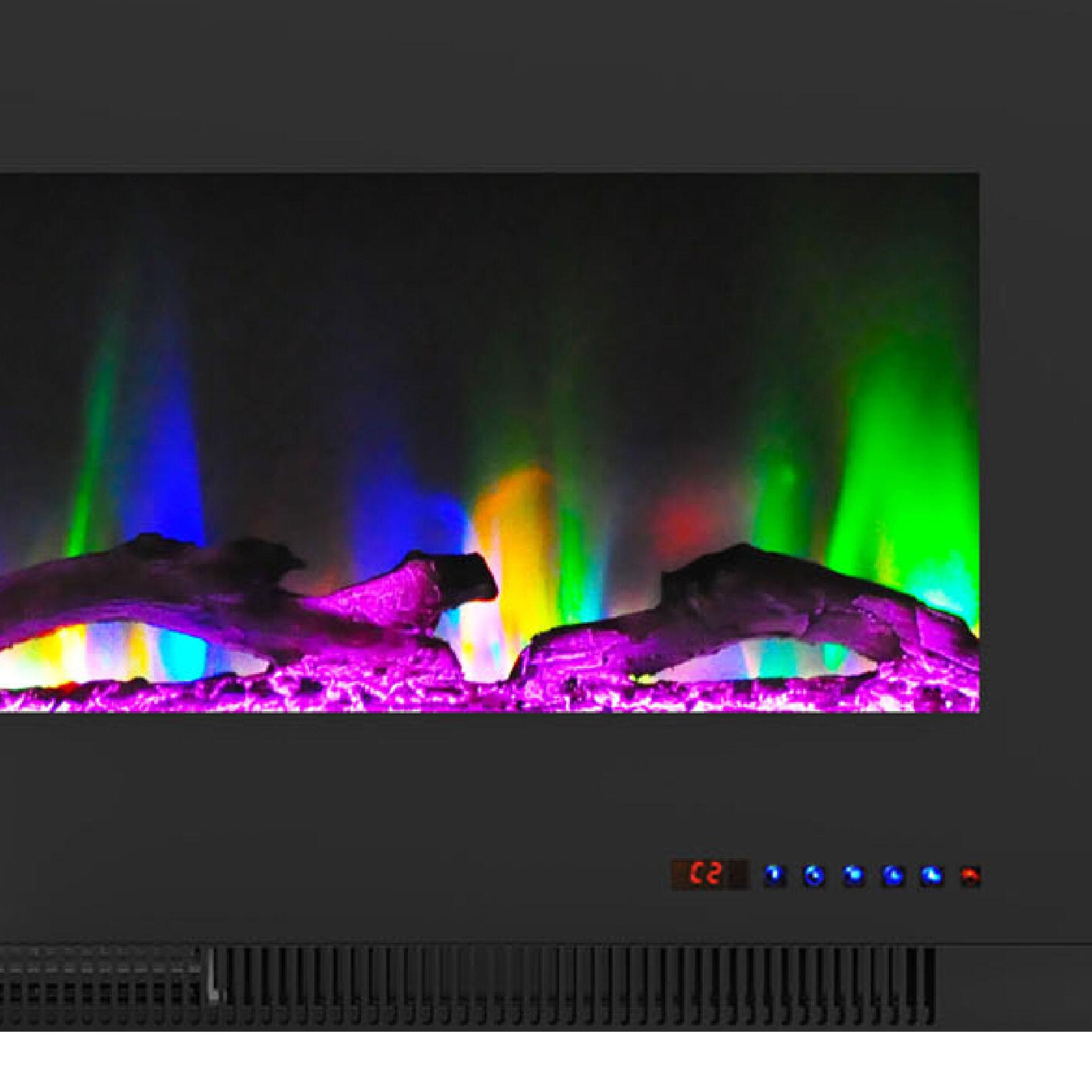 Cambridge Cambridge Wall Mount Electric Fireplace Heater with Remote Control for Indoor Use in Living Room, Bedroom, Home Office