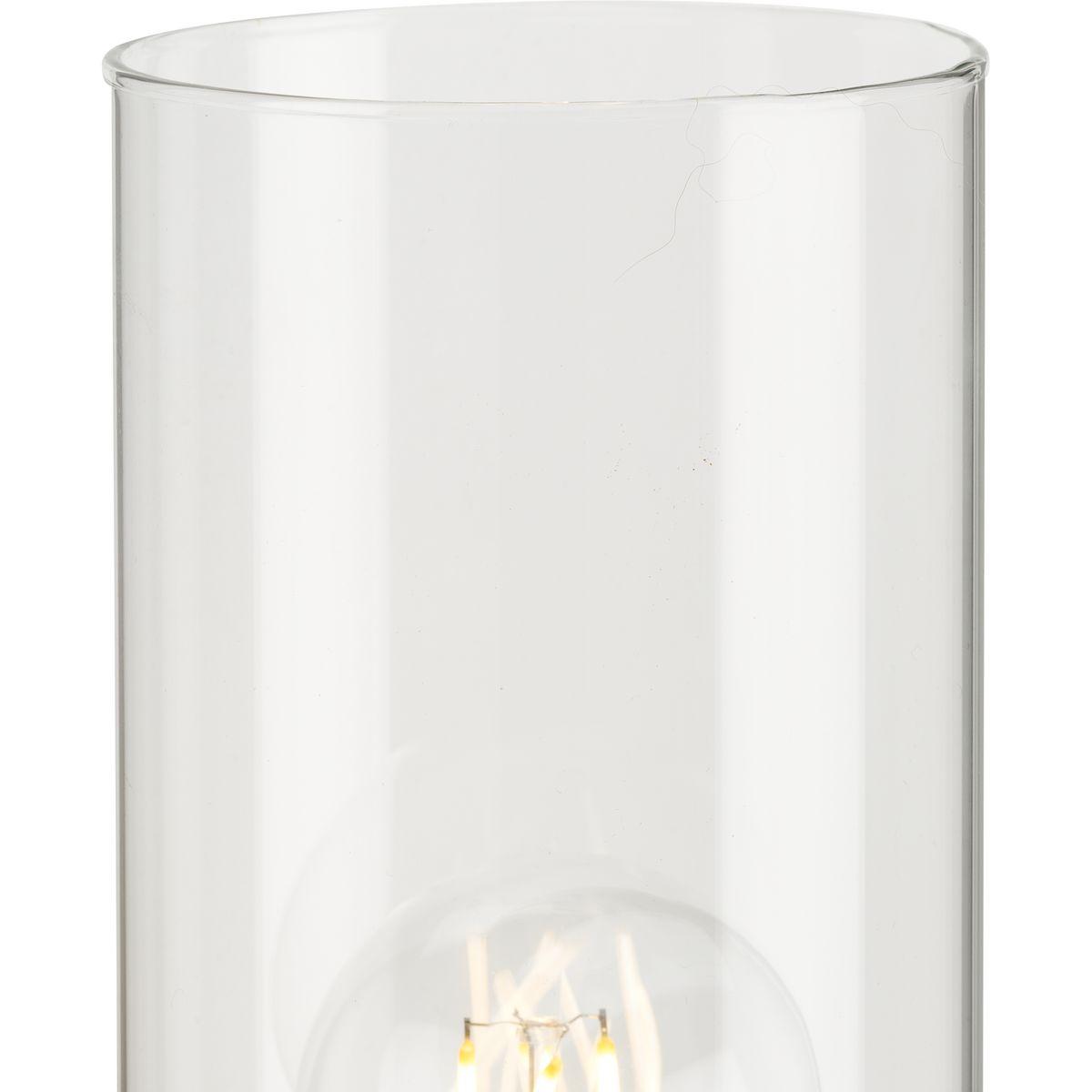 Progress Lighting Cofield 2-Light Wall Bracket, Polished Chrome, Cylindrical Glass Shade