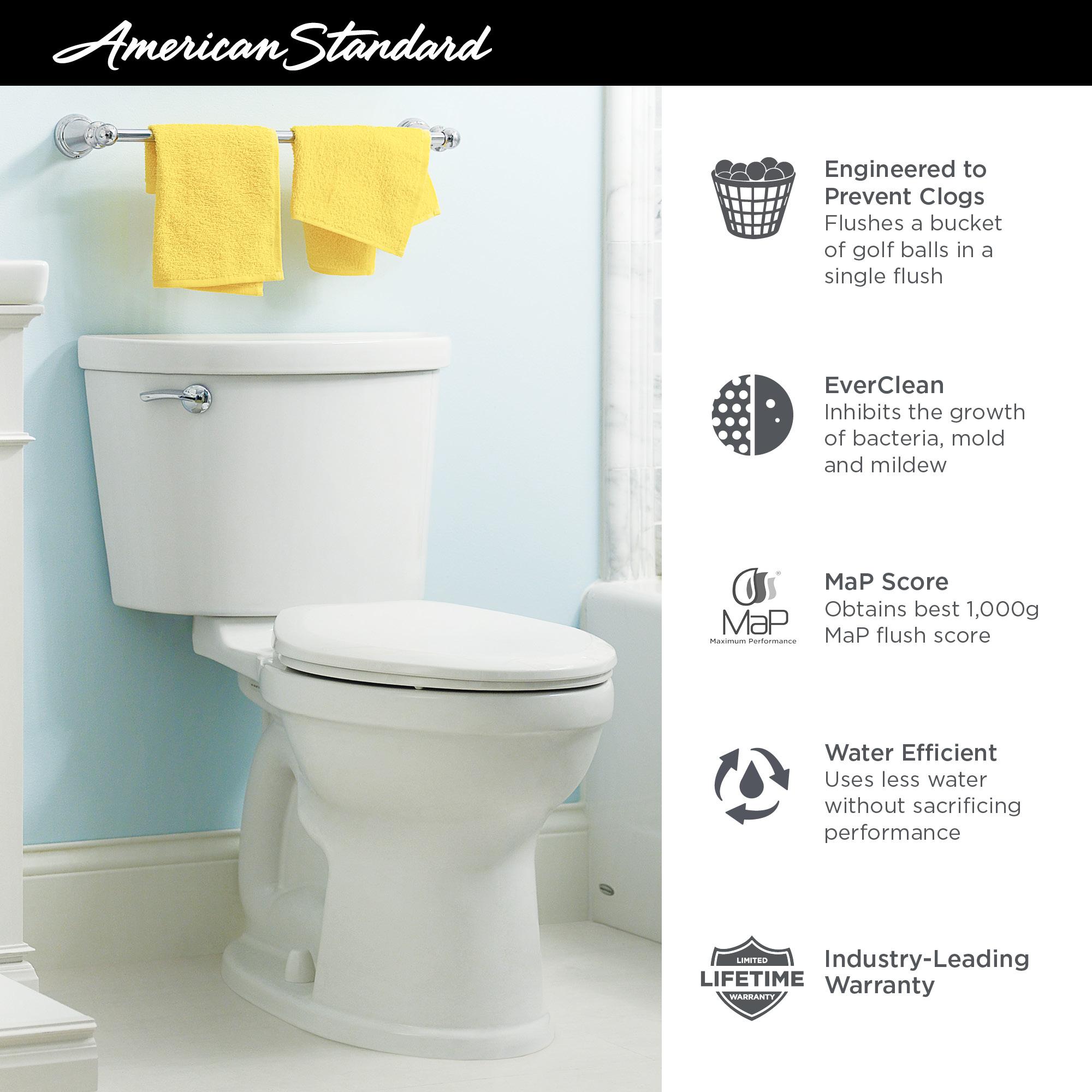 American Standard Champion 1.6 Gallons GPF Elongated Comfort Height Floor Mounted Kit (Seat Not Included)