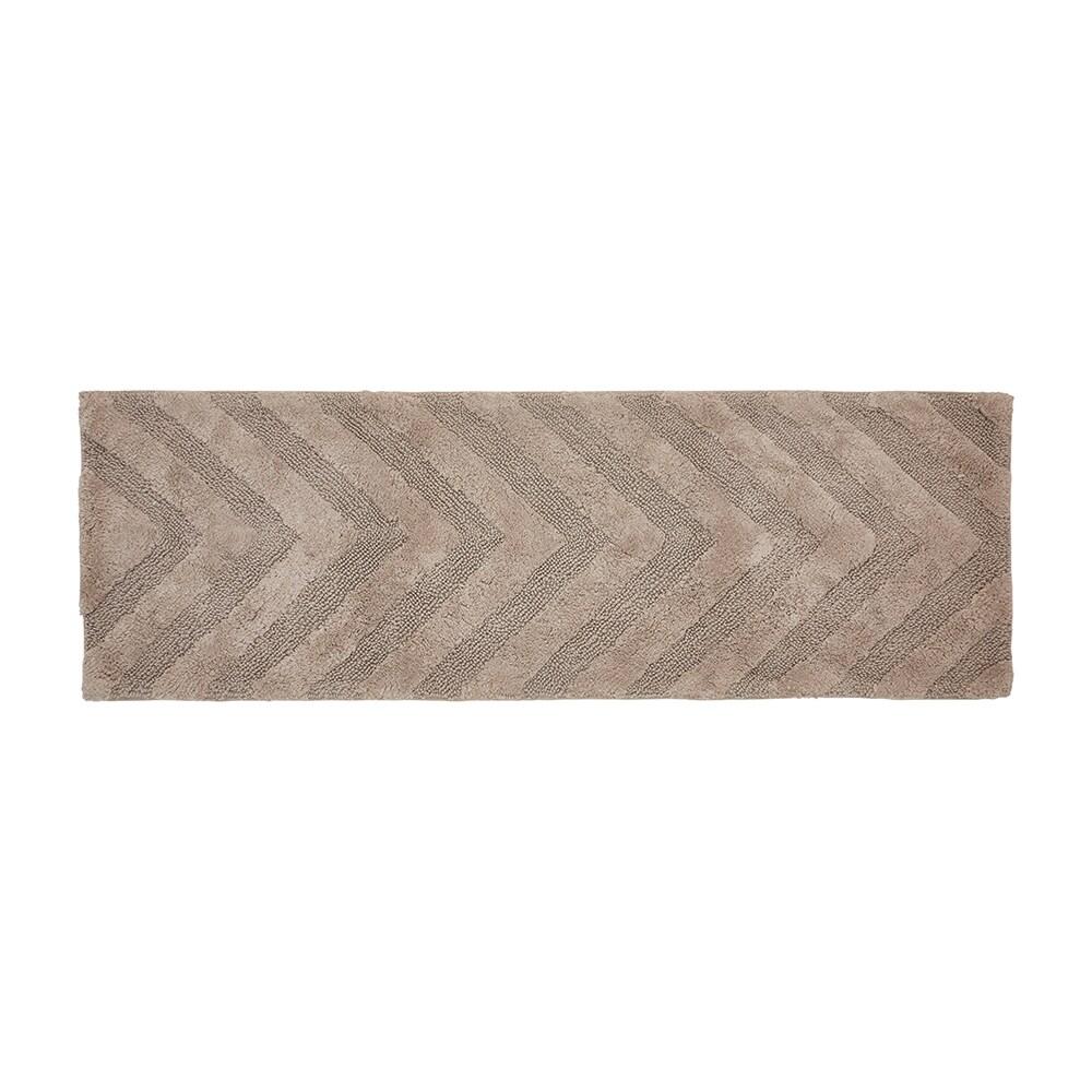 Better Trends Hugo 100% Cotton Tufted Non-Slip Backing Bath Rug 20" x 60" Runner - Beige