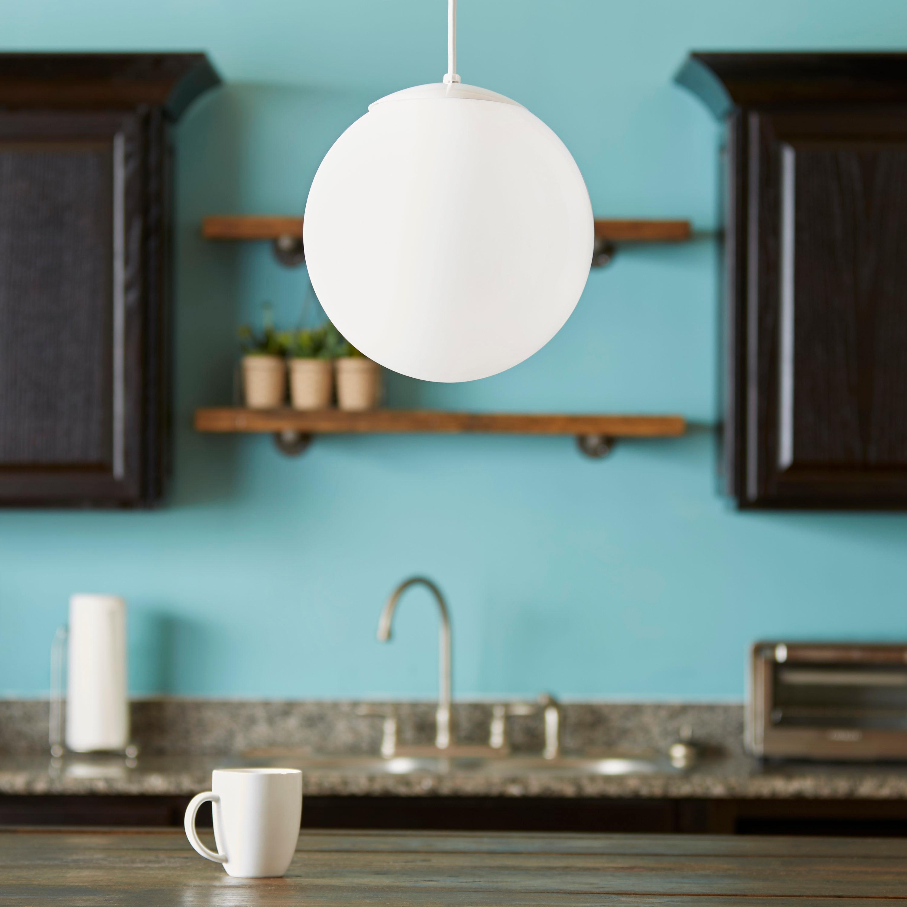 Sea Gull Lighting 6022-15 Leo Globe Pendant Hanging Modern Fixture, One - Light, RED