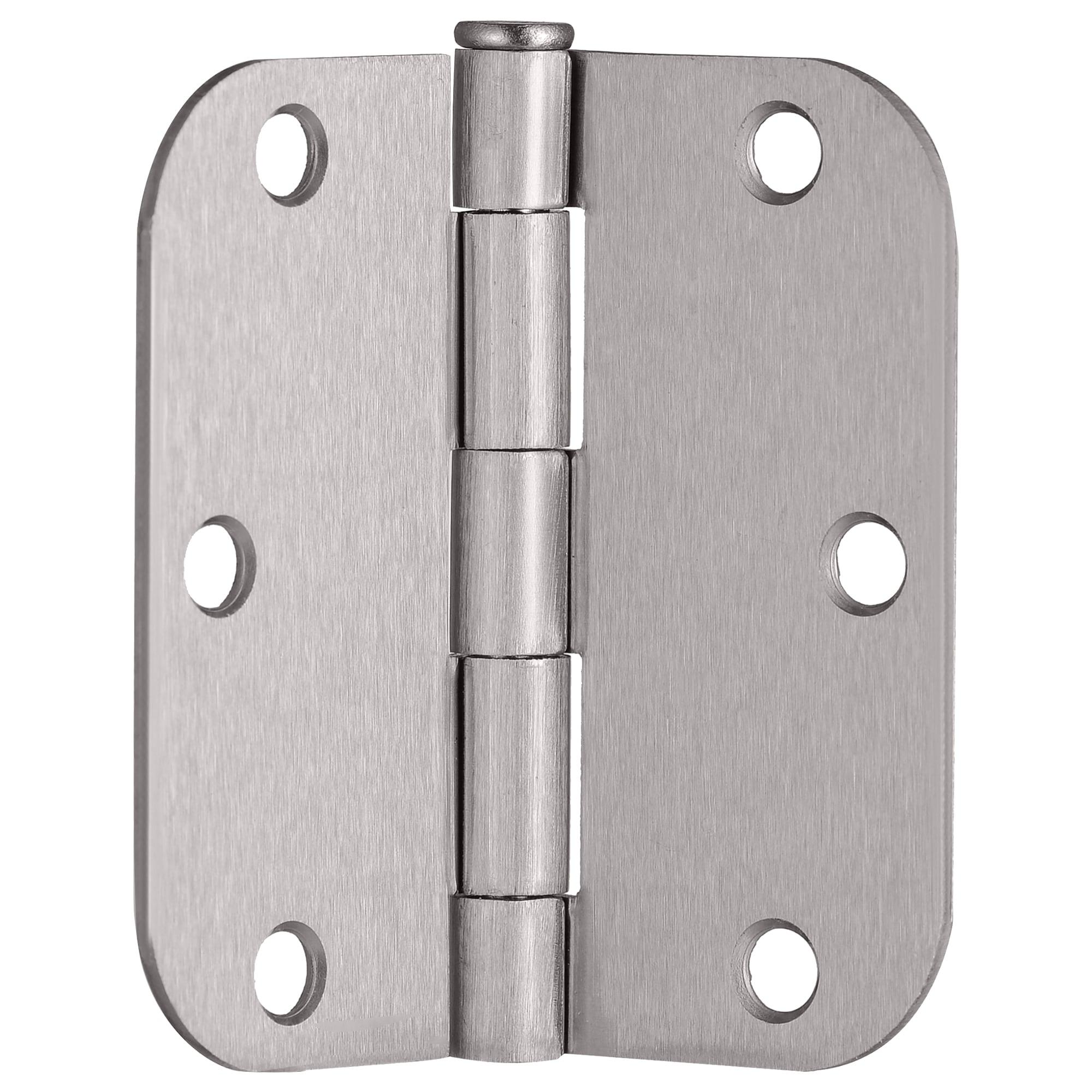 Design House 189548 Door Hinges For Interior Doors 6-pack 3.5-inch X 3.5-inch – Rounded 5/8-inch Radius Steel Door Hinge – Matte Black – Fits Standard Doors