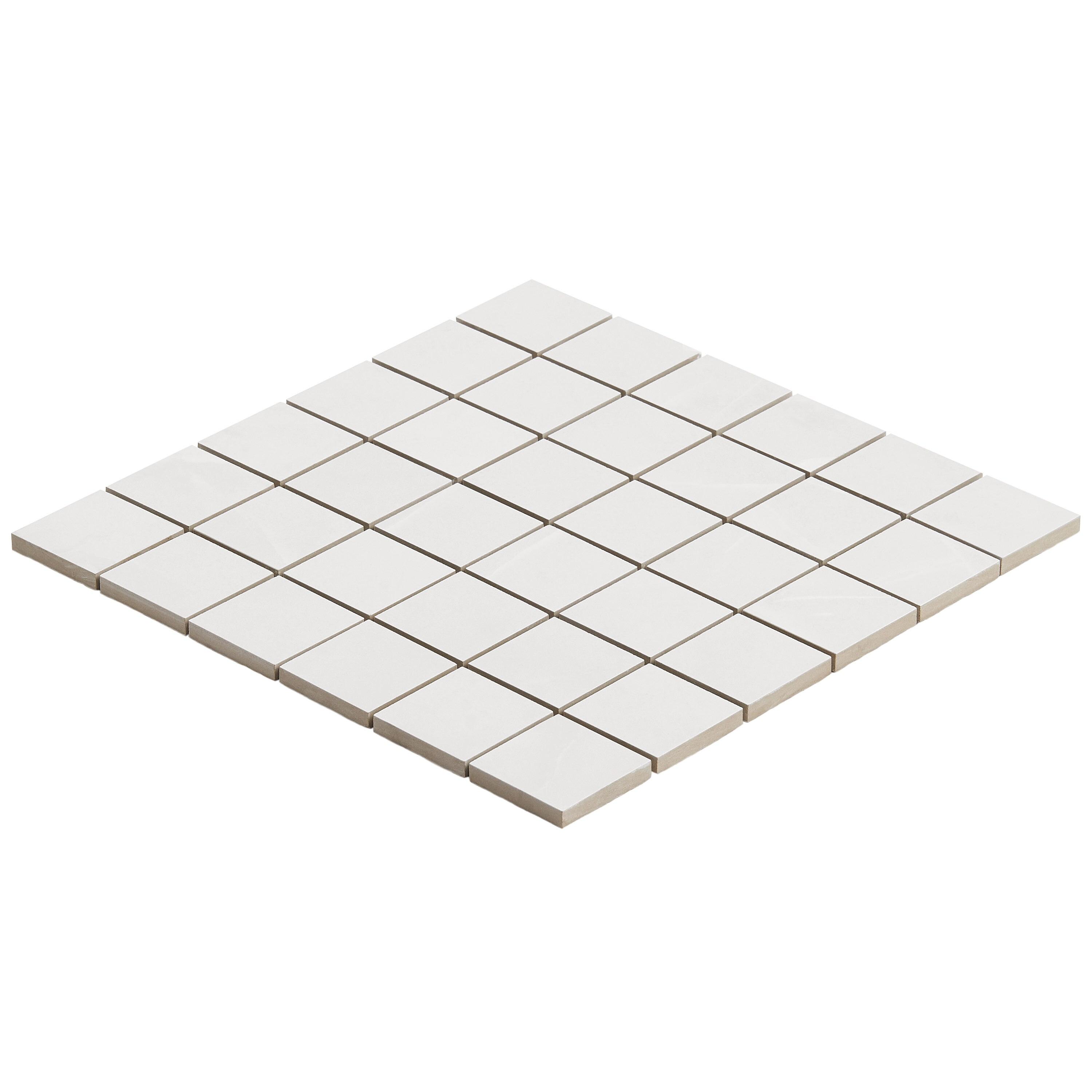 Saroshi Onyx Bianco 11.81 in. x 11.81 in. Matte Porcelain Floor and Wall Mosaic Tile (0.96 sq. ft./Each)