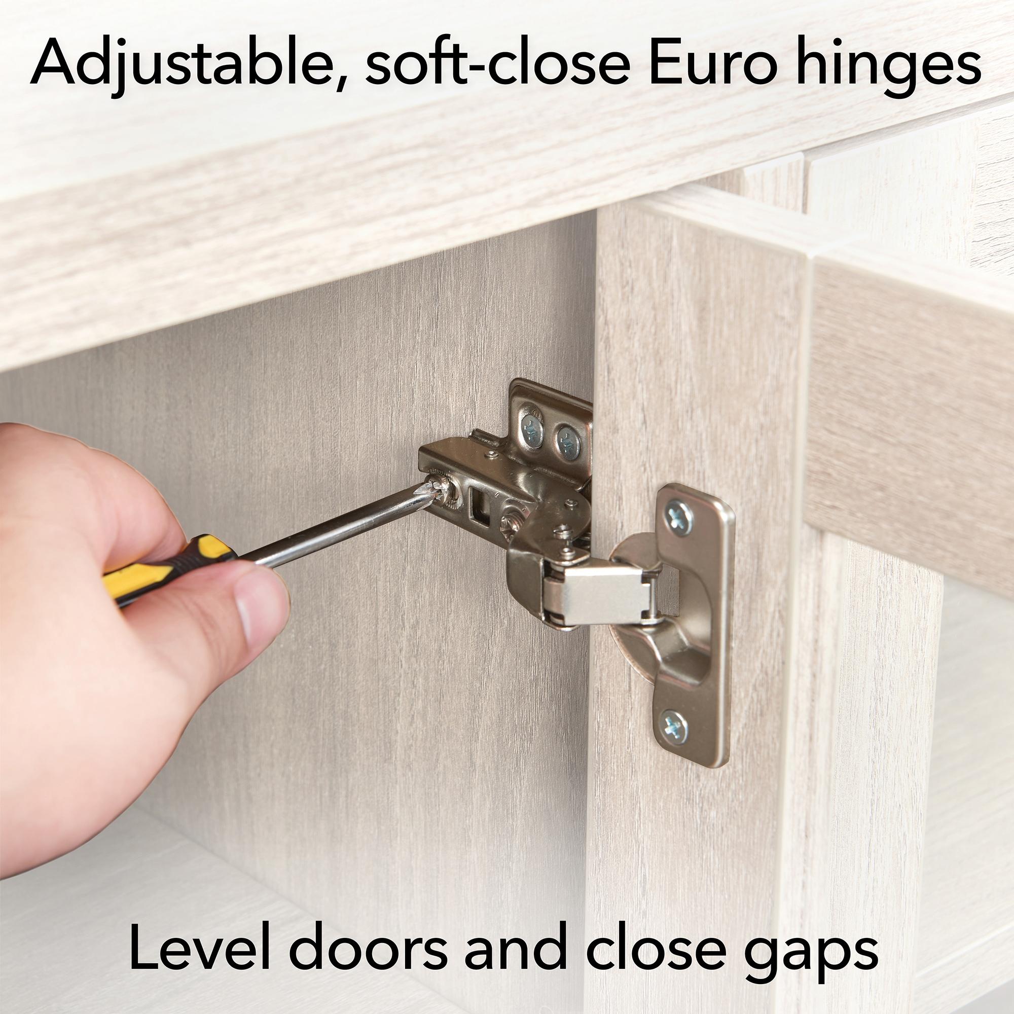 Evelyn&Zoe Tillman 28" Wide Rectangular Accent Cabinet, Alder White