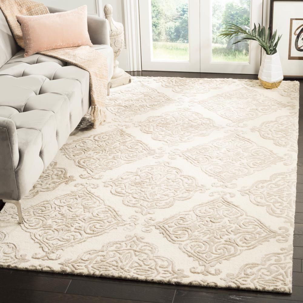 Glamour GLM568 Hand Tufted Indoor Area Rug - Ivory/Beige - 5'x8' - Safavieh