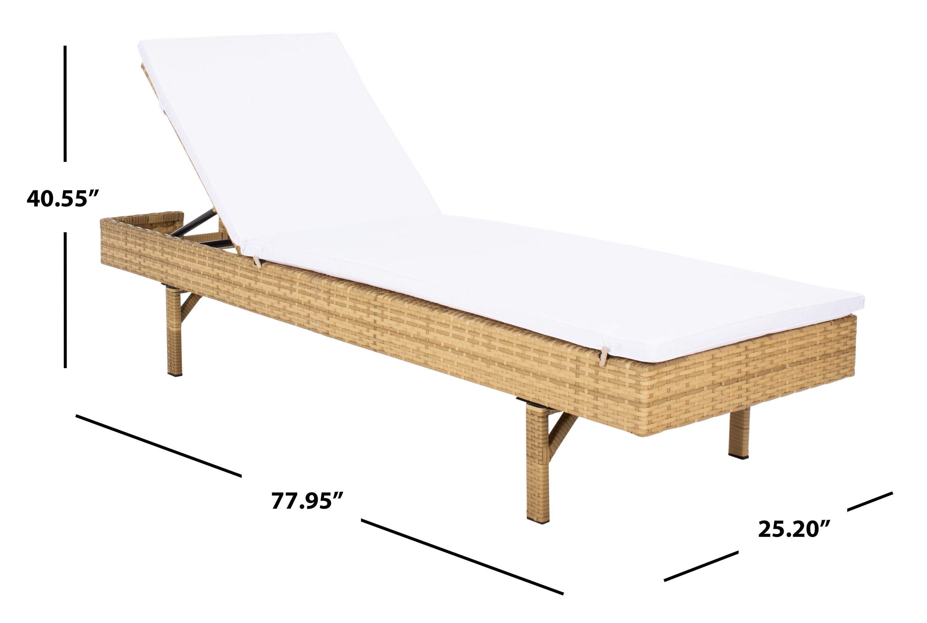 Cam Sunlounger - Natural/White - Safavieh.